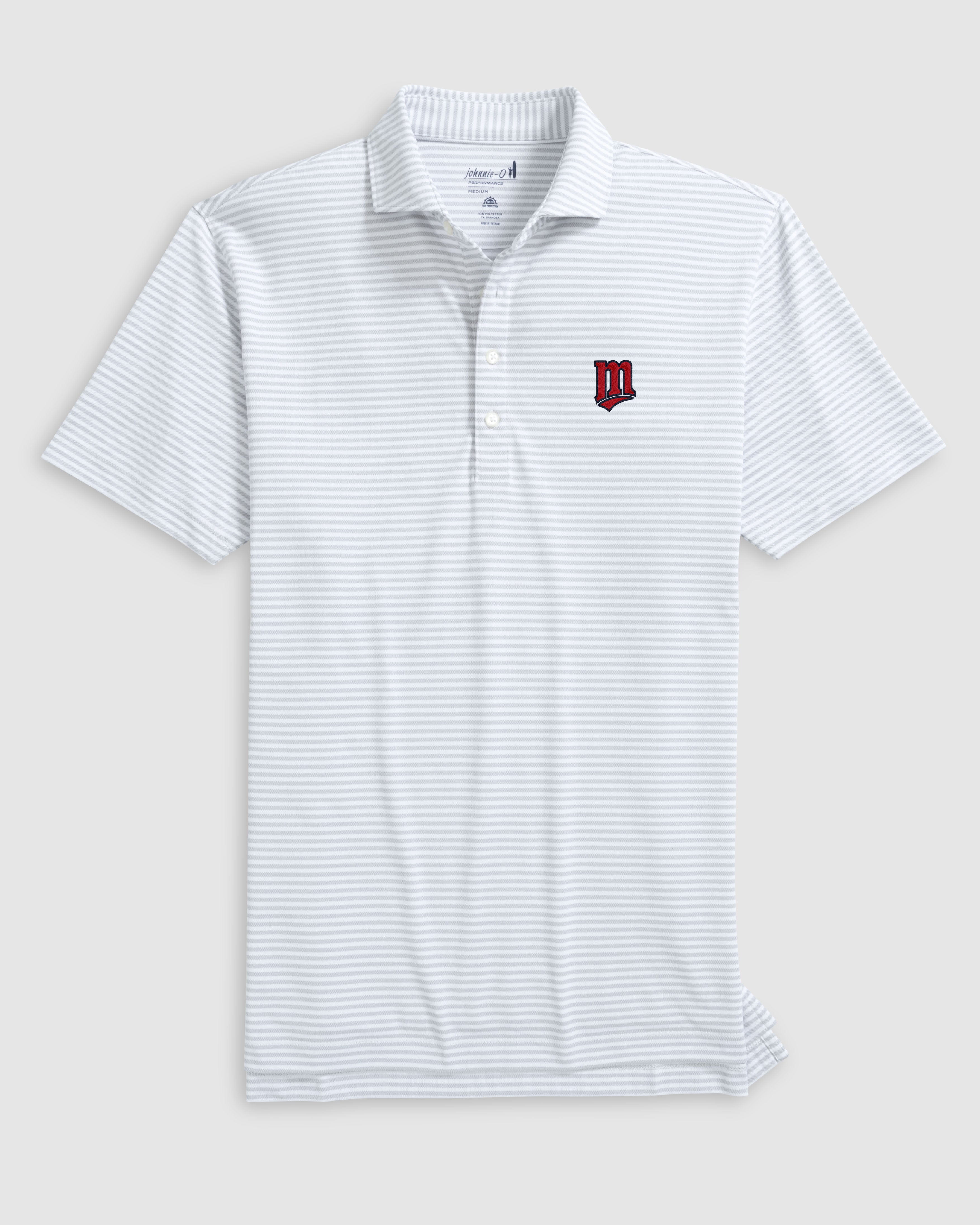 Minnesota Twins Stetsons Performance Mesh Polo - Cooperstown Logo - Image 3