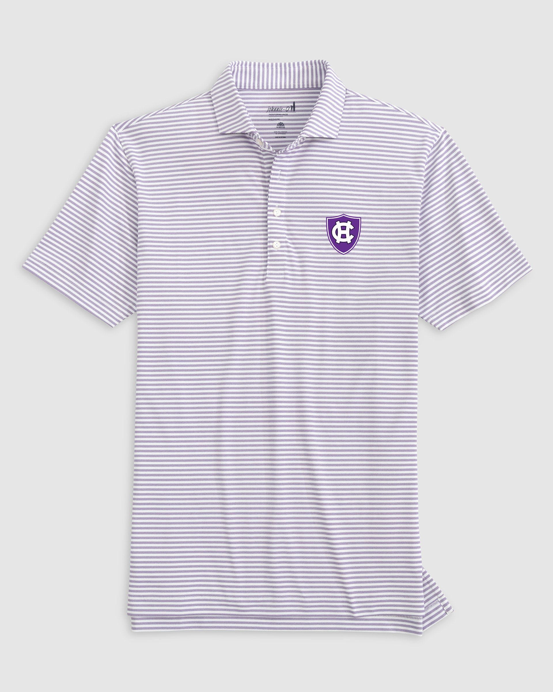 Holy Cross Stetsons Striped Performance Mesh Polo - Image 14