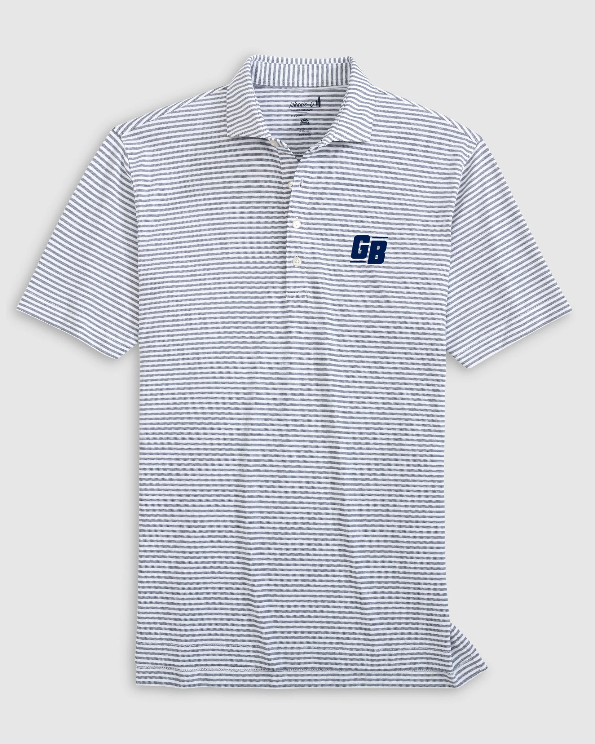 Green Bay Packers Stetsons Striped Performance Mesh Polo - Classic Logo - Image 2