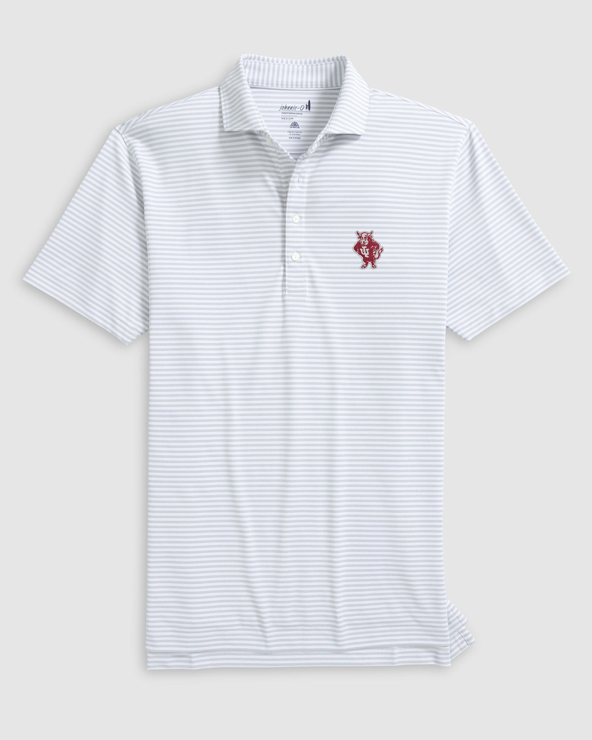 Indiana Stetsons Striped Performance Mesh Polo - Vault Logo - Image 3