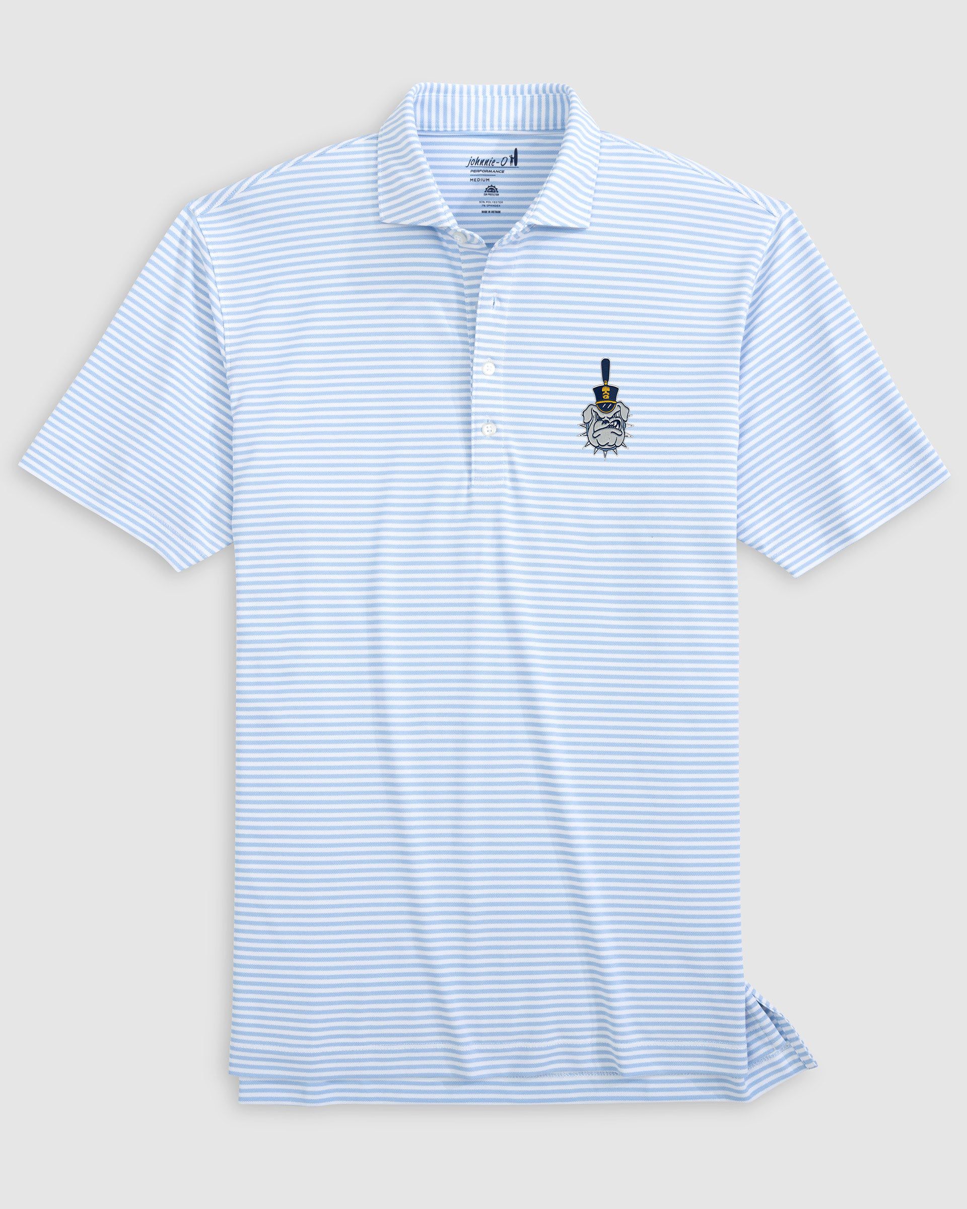 The Citadel Stetsons Striped Performance Mesh Polo - Vault Logo - Image 2