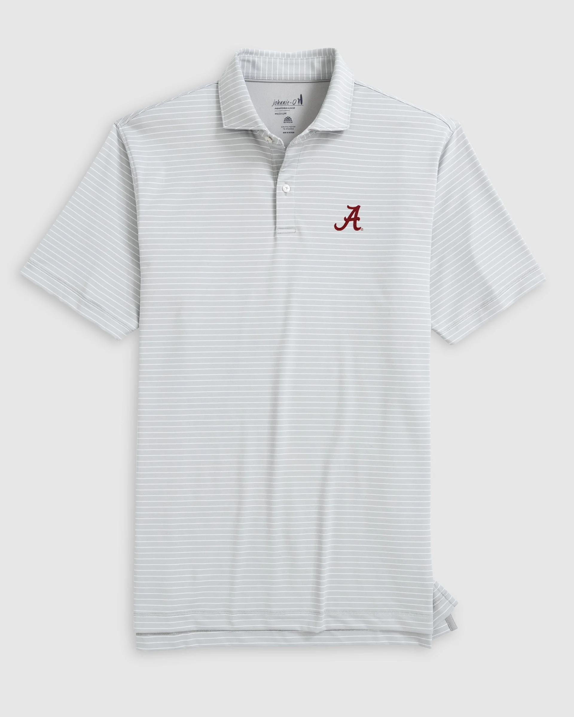 University of Alabama Beau Striped Performance Jersey Polo - Standard Logo - Image 4