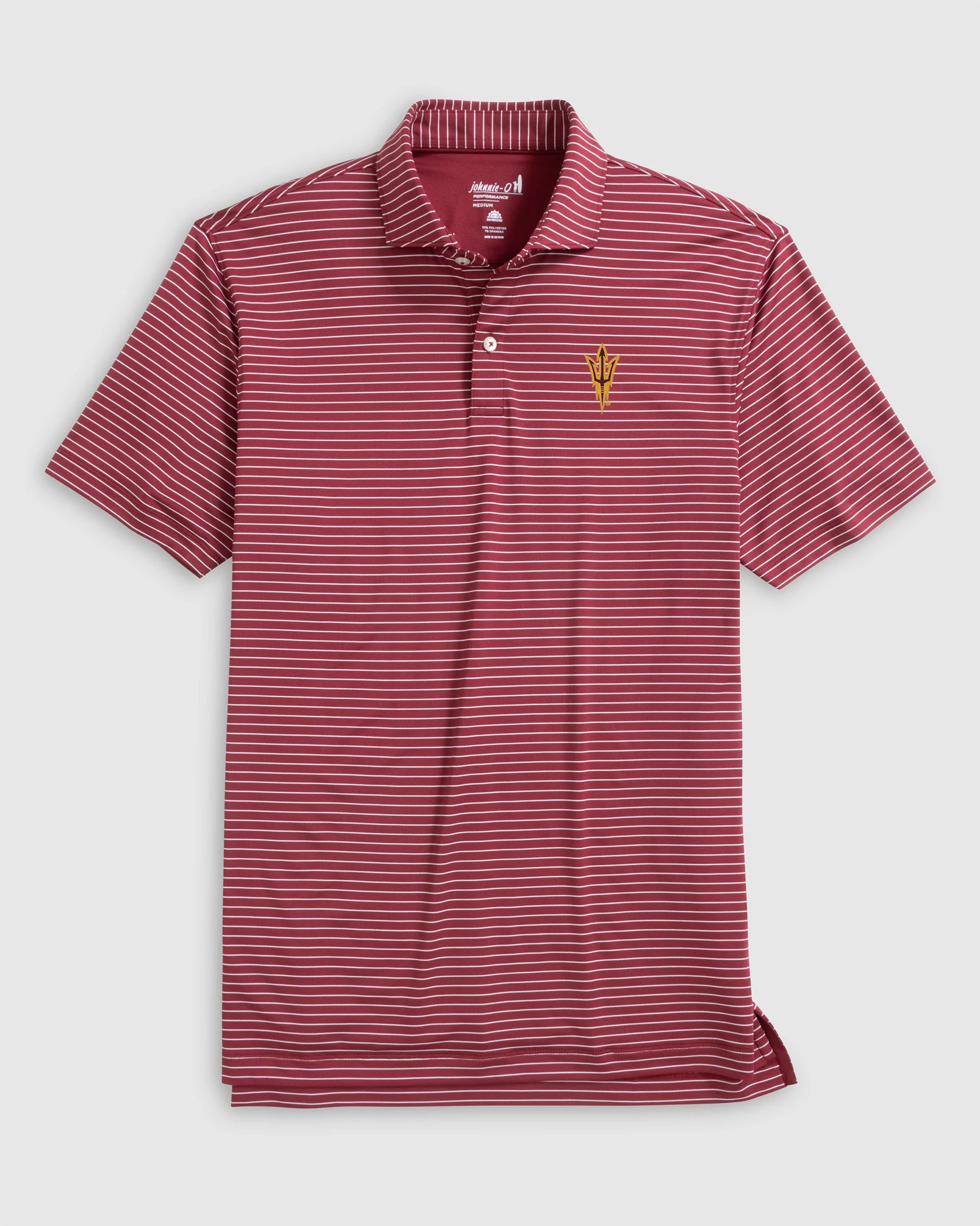 Arizona State University Beau Striped Performance Jersey Polo - Image 2