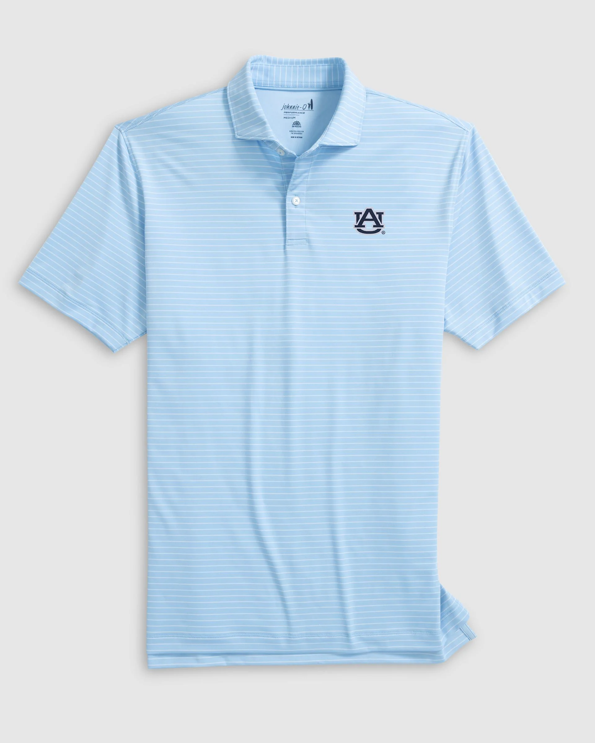 Auburn University Beau Striped Performance Jersey Polo
