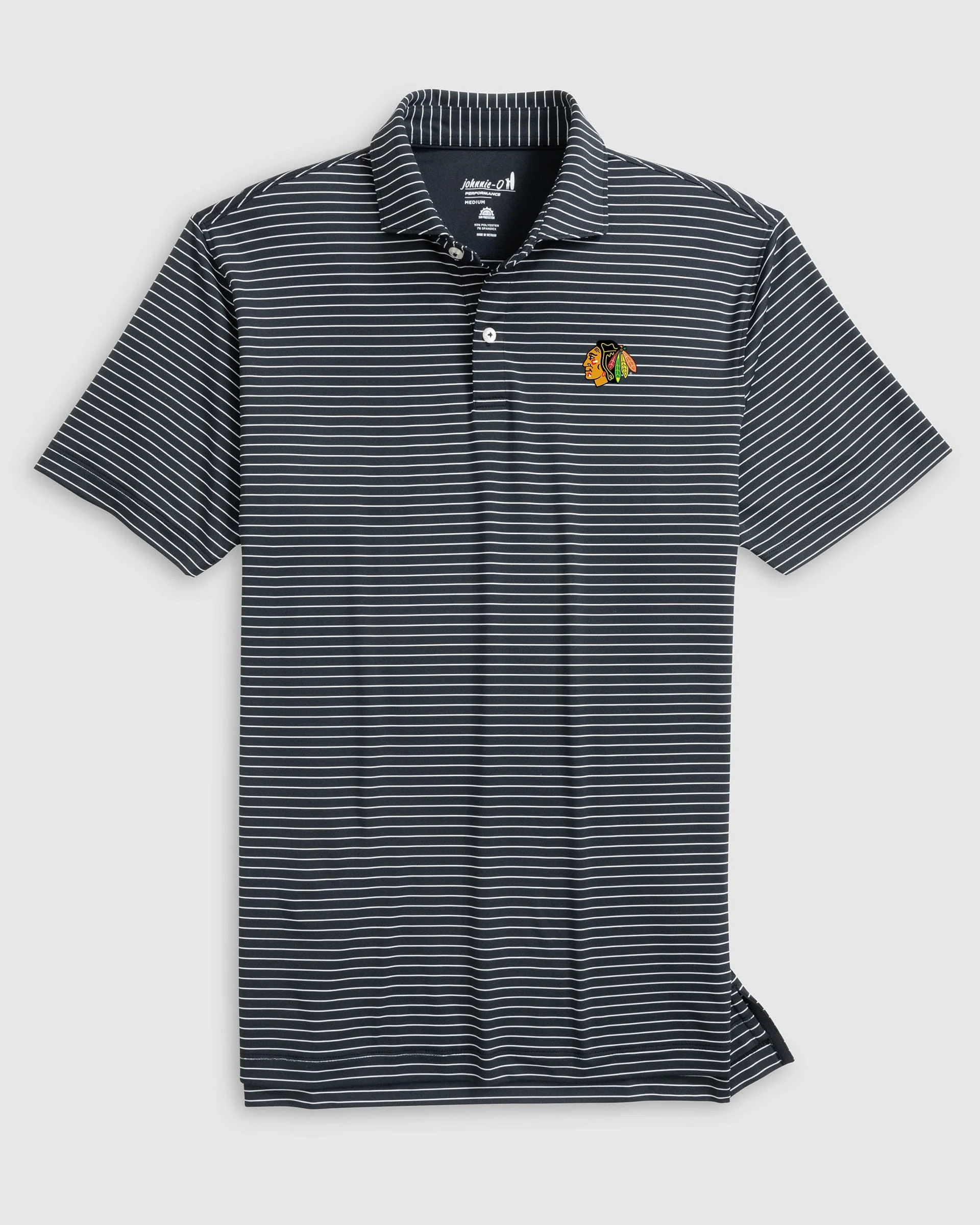 Chicago Blackhawks Beau Striped Performance Jersey Polo