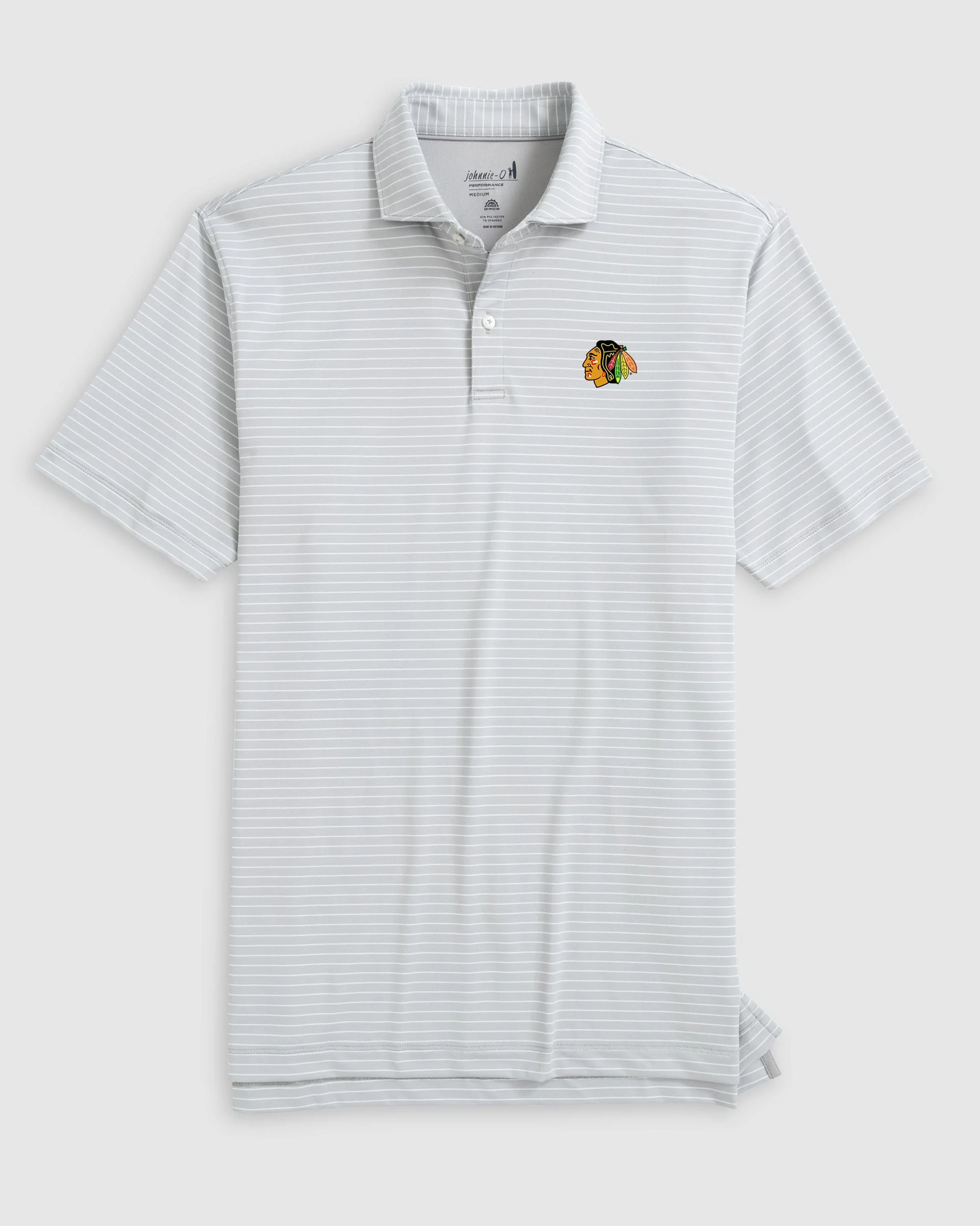Chicago Blackhawks Beau Striped Performance Jersey Polo - Image 3
