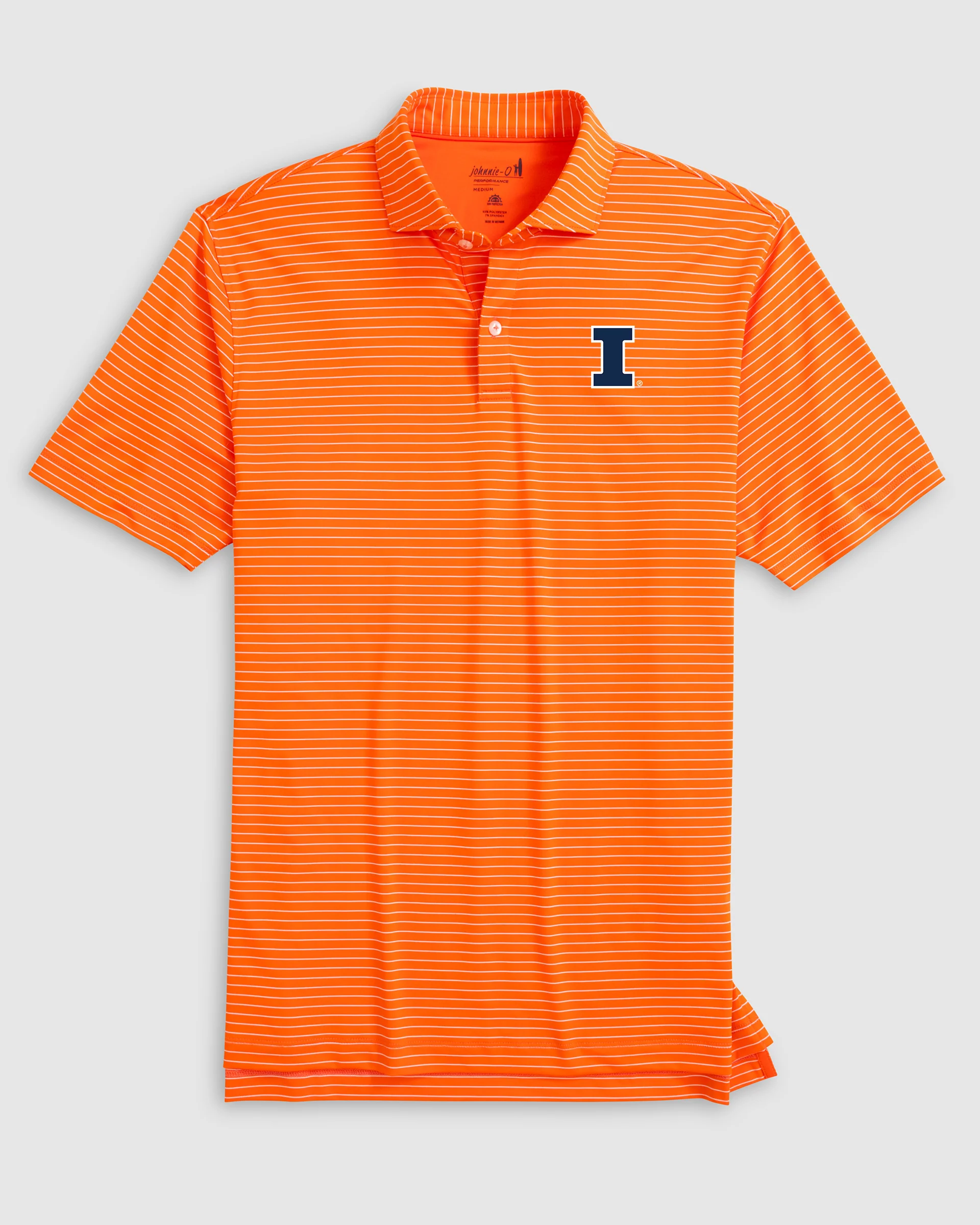 Illinois Beau Striped Performance Jersey Polo - Image 2