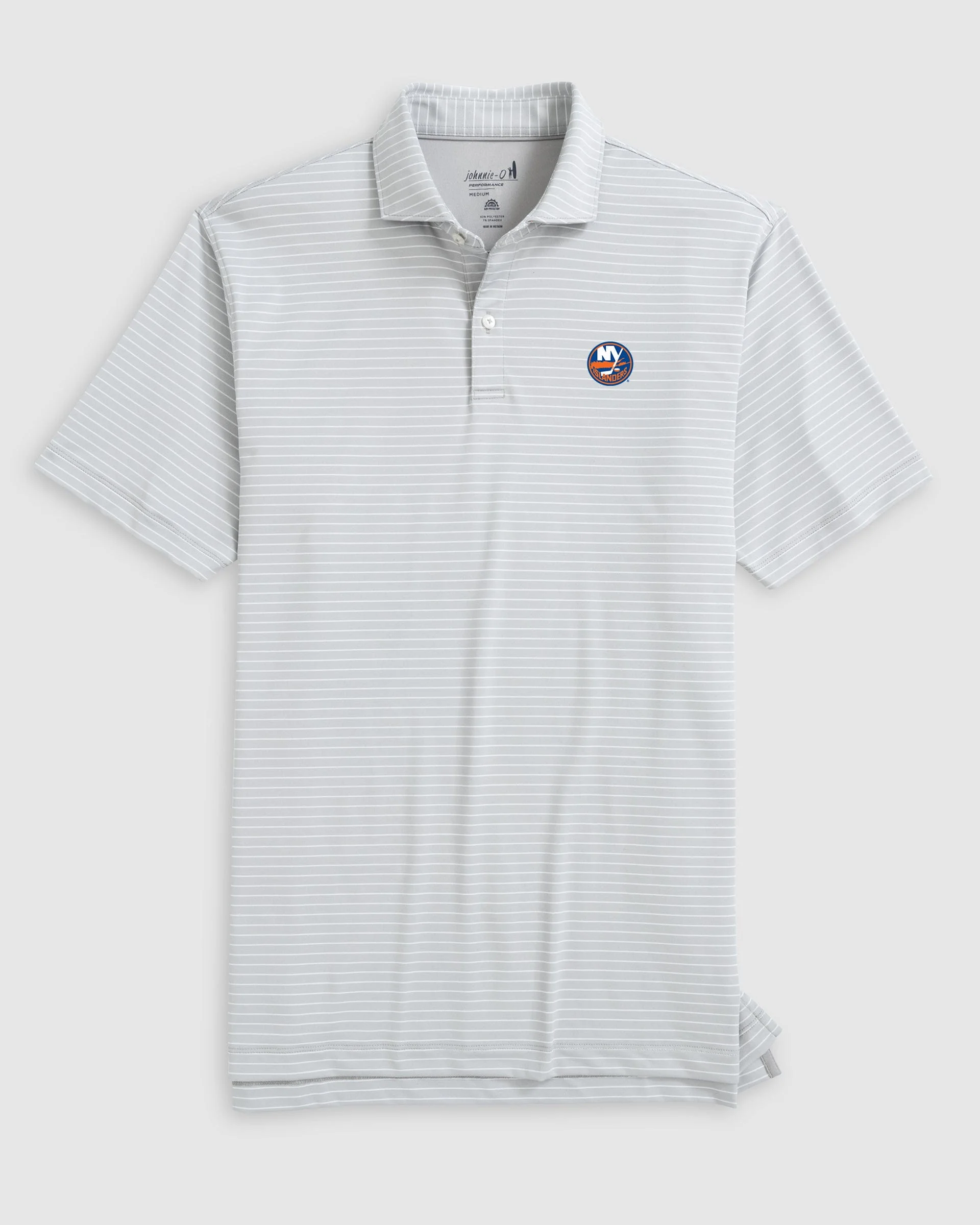 New York Islanders Beau Striped Performance Jersey Polo - Image 4