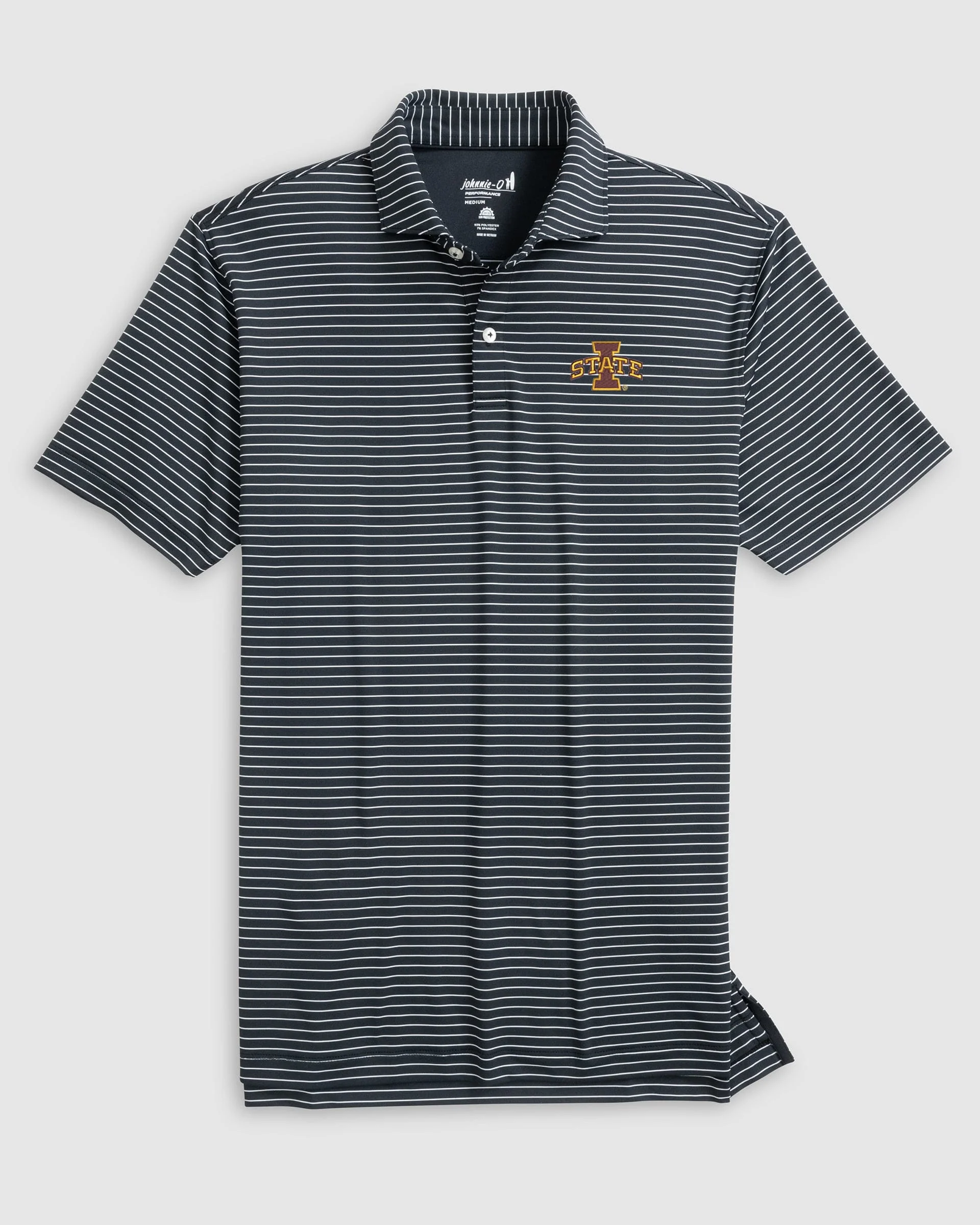 Iowa State Beau Striped Performance Jersey Polo