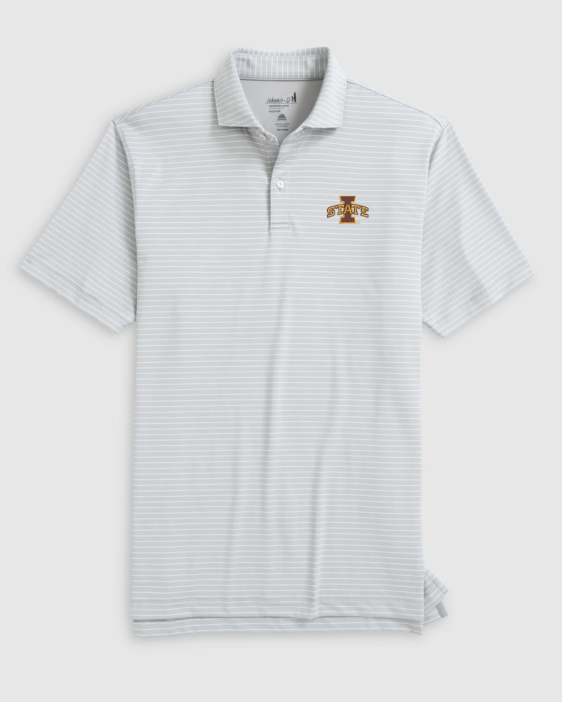 Iowa State Beau Striped Performance Jersey Polo - Image 3