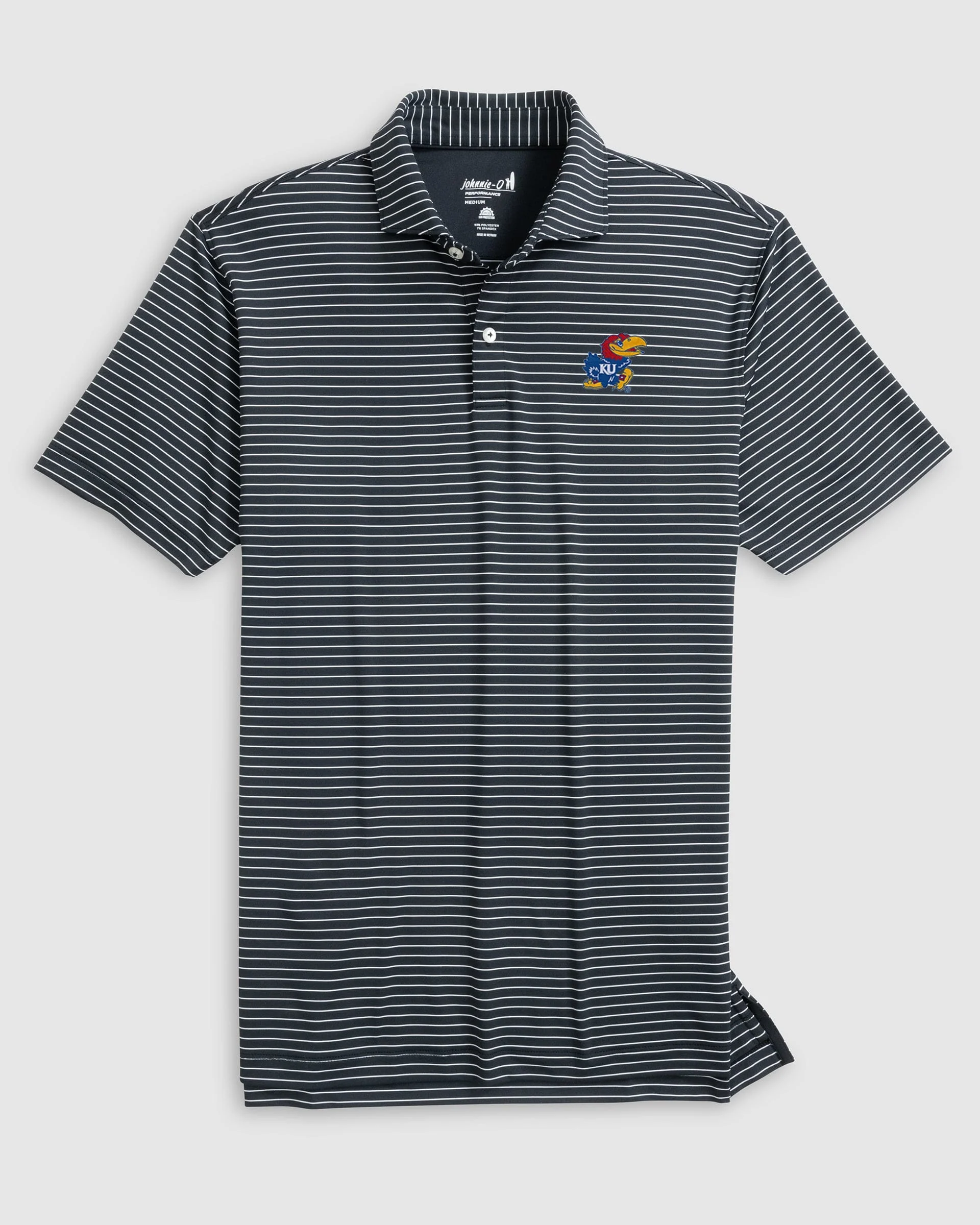 Kansas Beau Striped Performance Jersey Polo