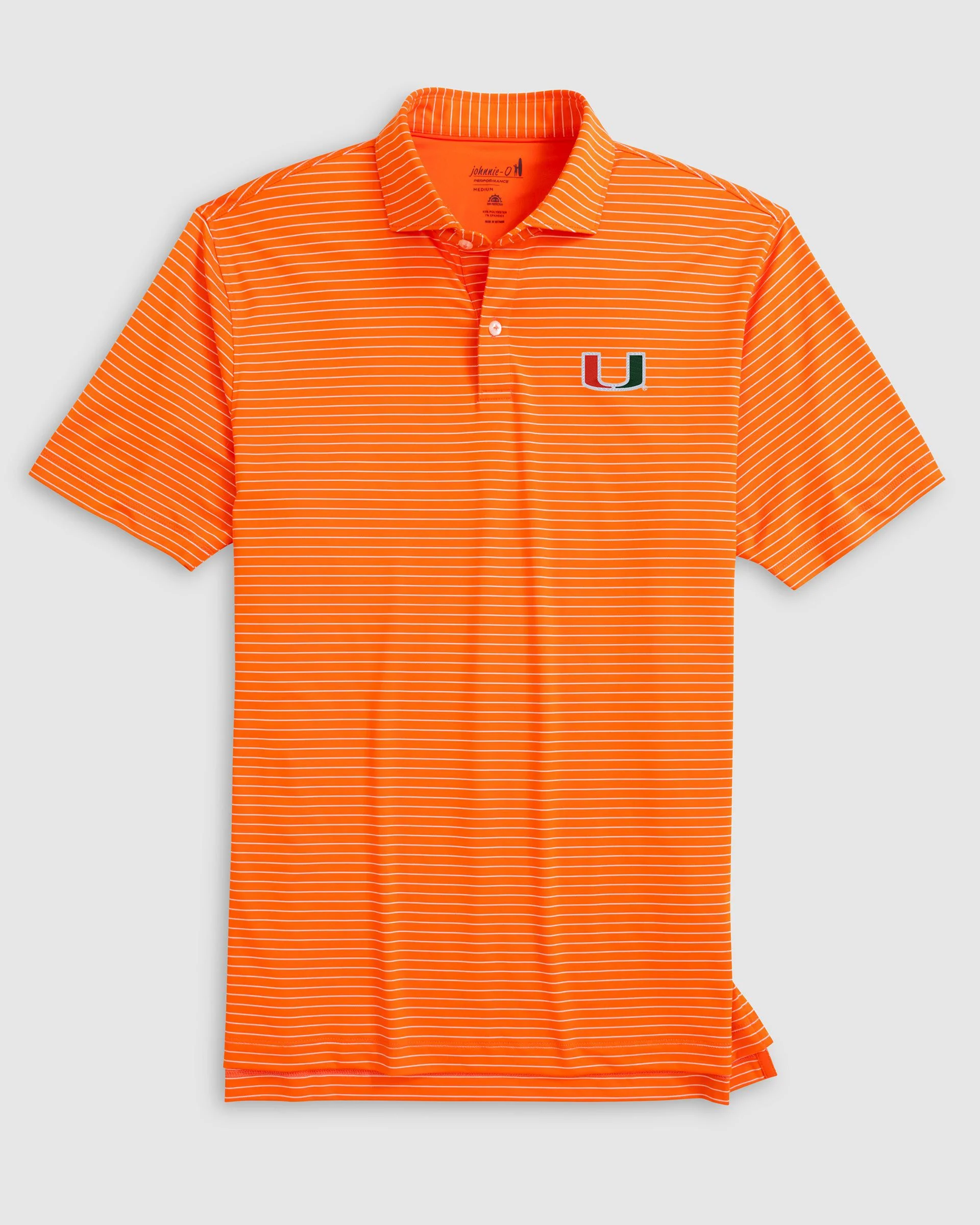Miami Beau Striped Performance Jersey Polo - Image 3