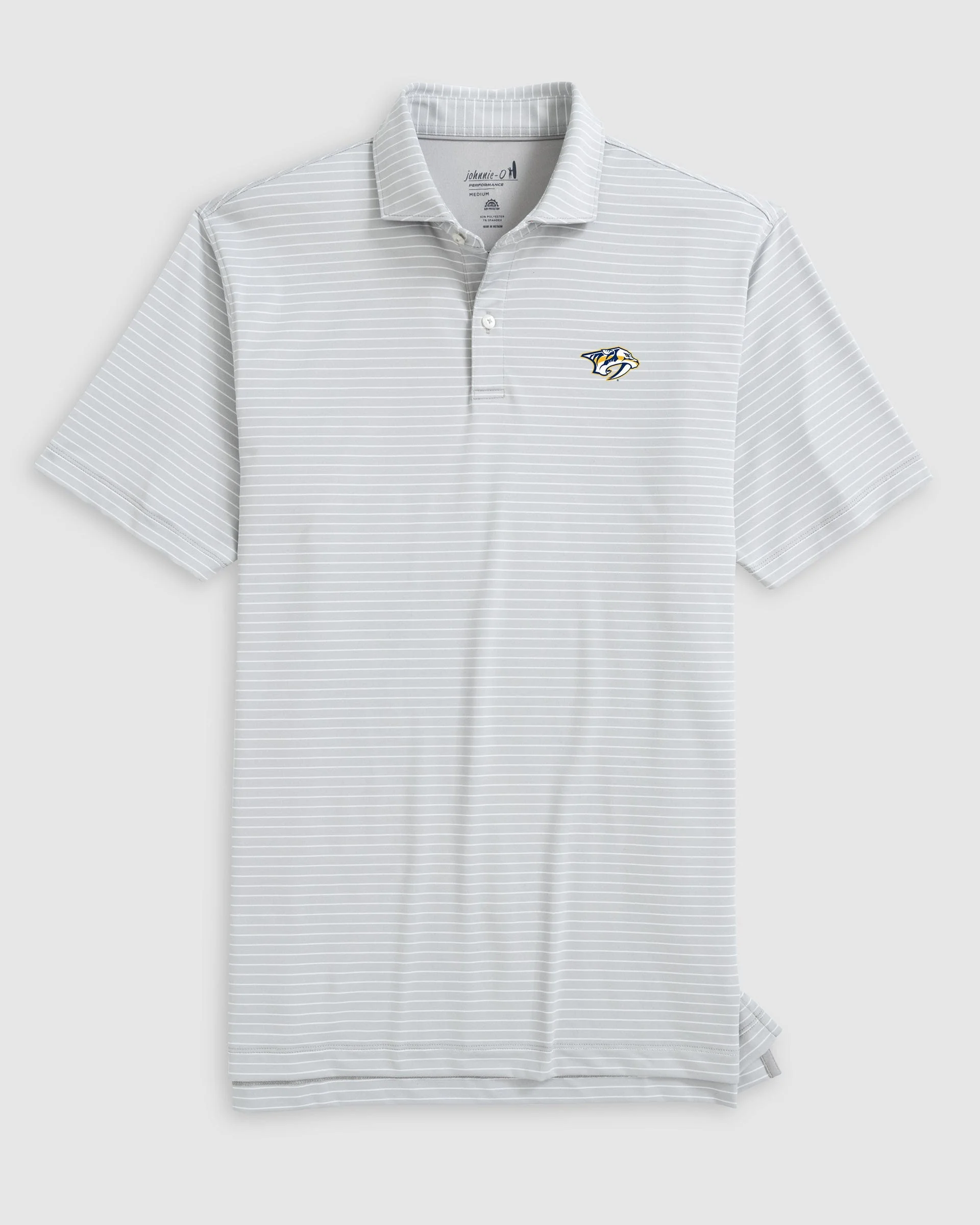 Nashville Predators Beau Striped Performance Jersey Polo - Image 3