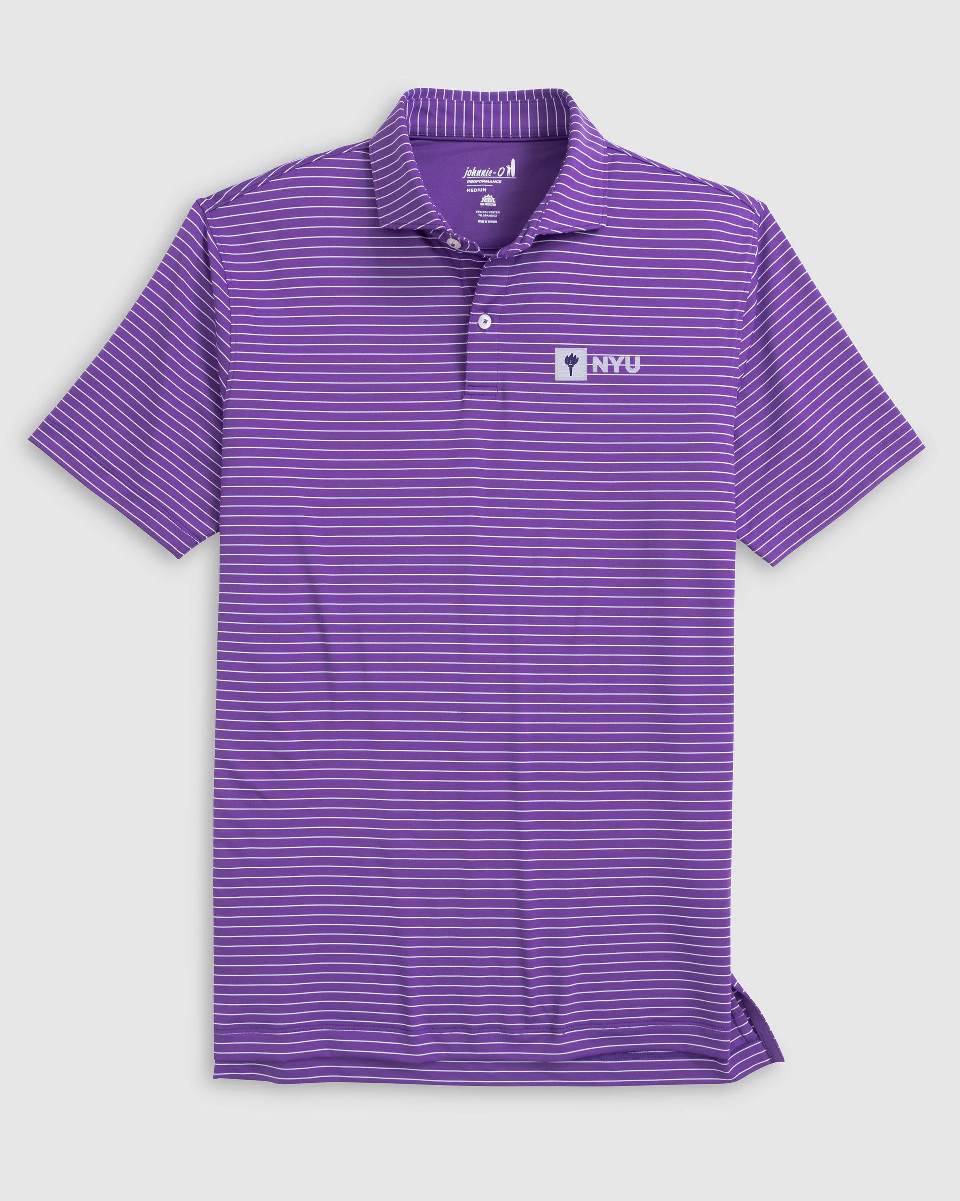 New York Beau Striped Performance Jersey Polo - Image 2