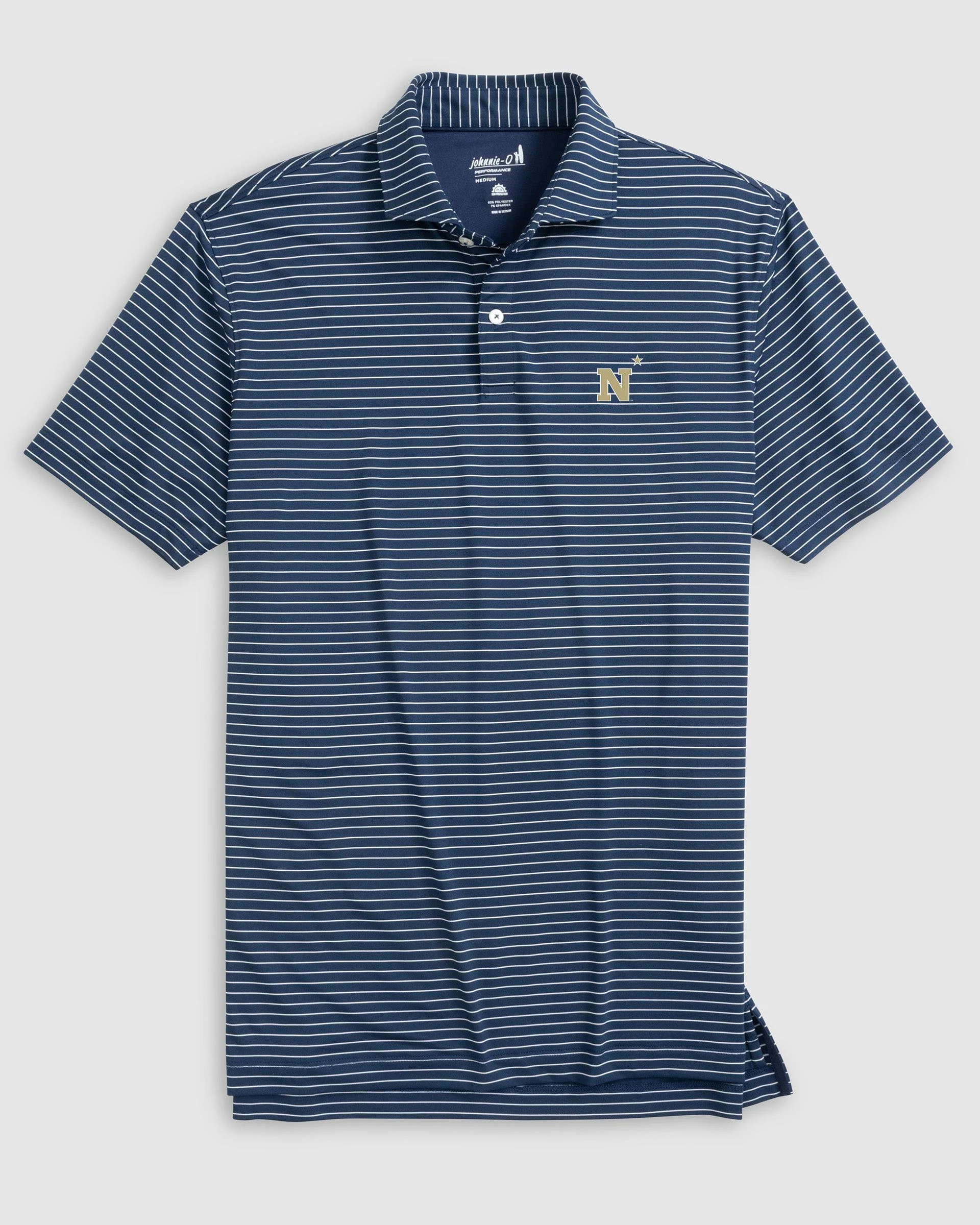 U.S. Naval Academy Beau Striped Performance Jersey Polo