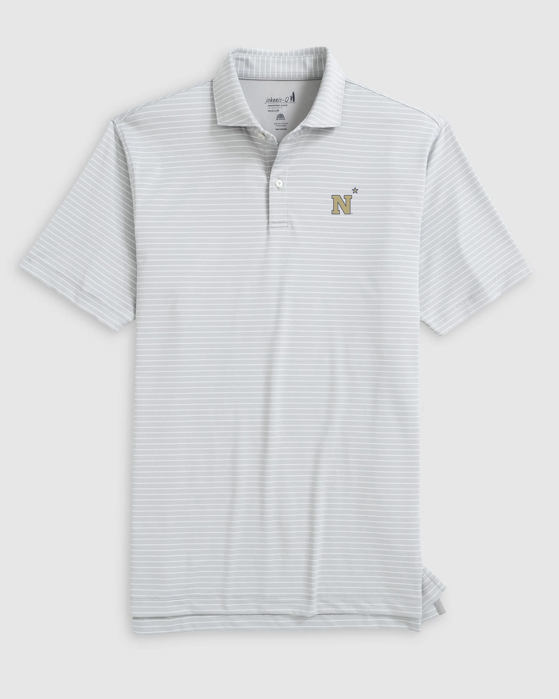 U.S. Naval Academy Beau Striped Performance Jersey Polo - Image 2