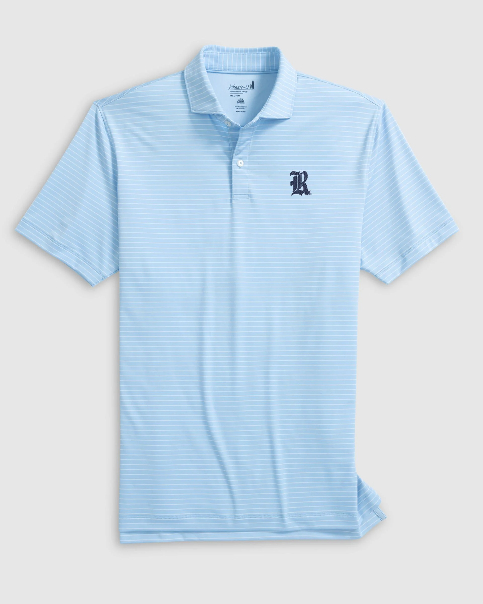 Rice Beau Striped Performance Jersey Polo