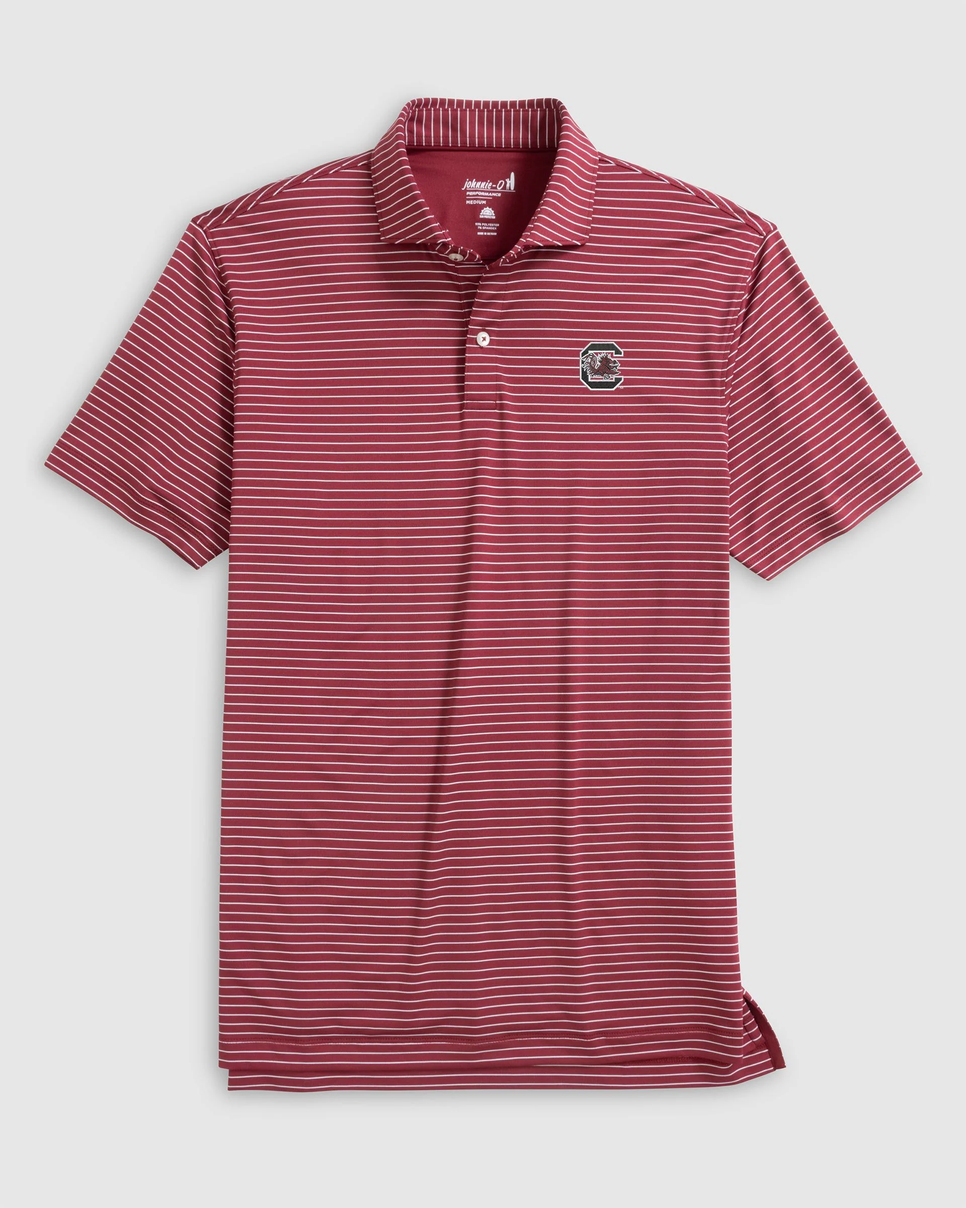 South Carolina Beau Striped Performance Jersey Polo - Image 2