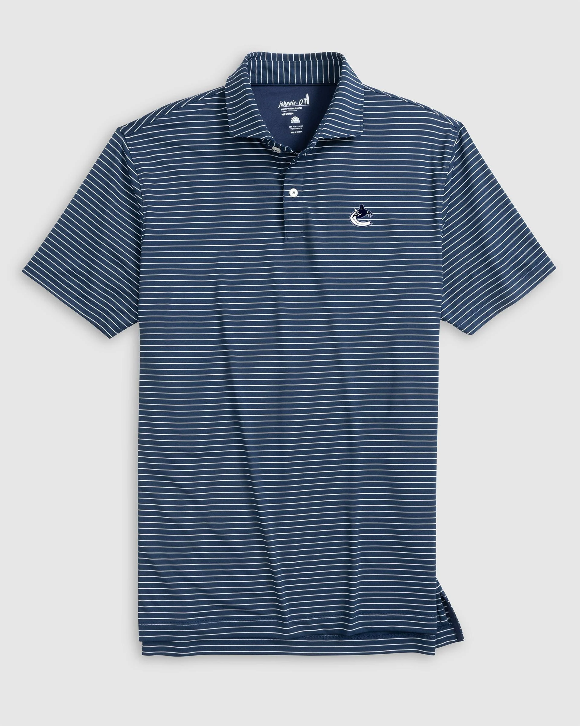 Vancouver Canucks Beau Striped Performance Jersey Polo