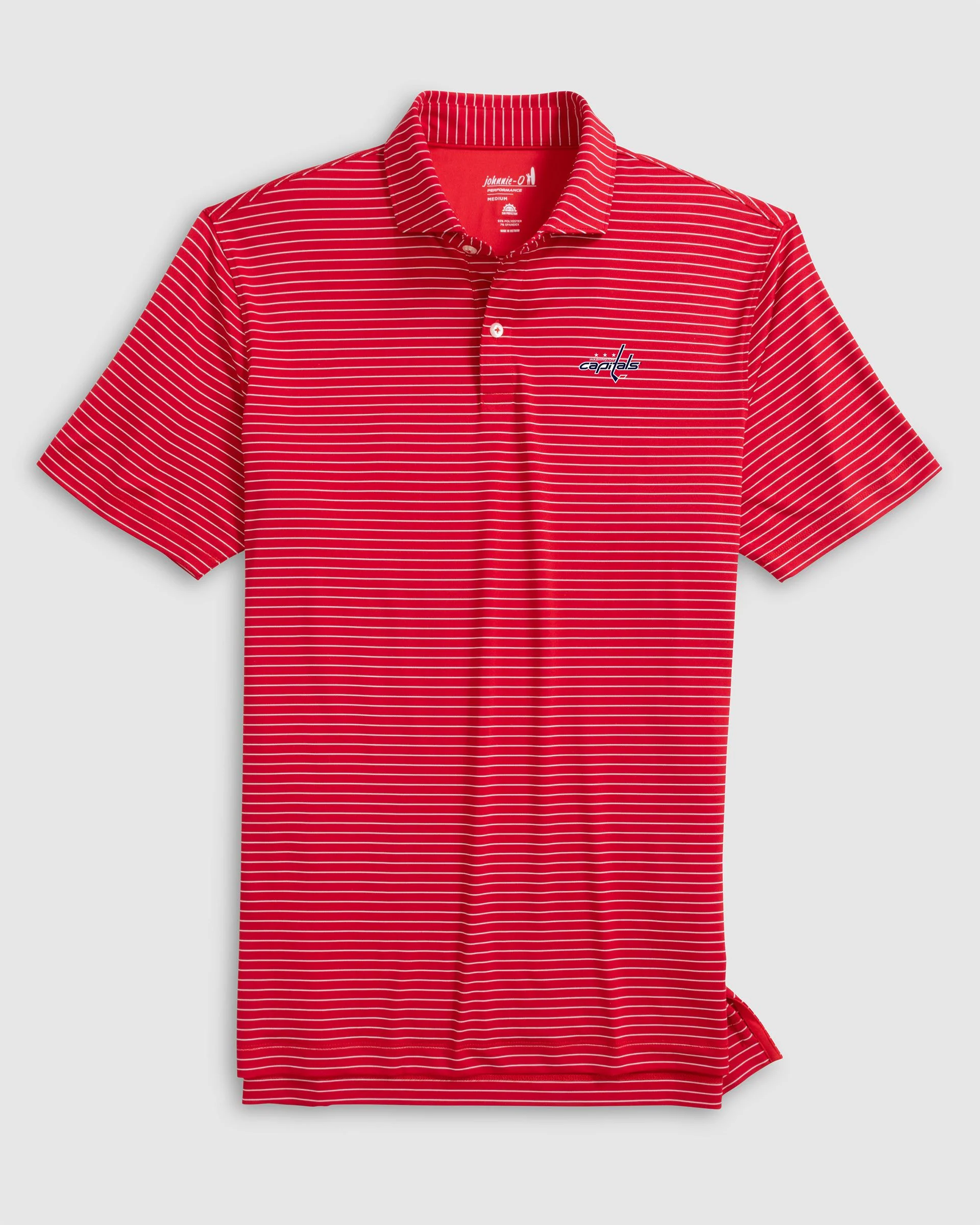 Washington Capitals Beau Striped Performance Jersey Polo - Image 2
