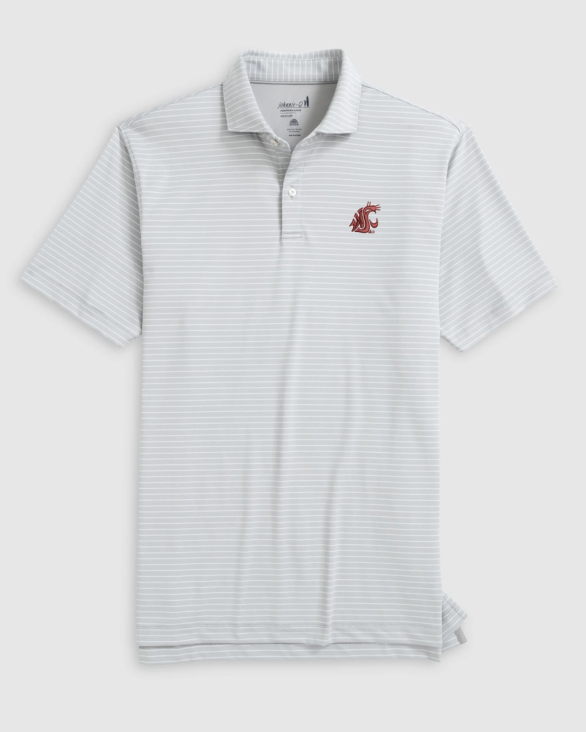 Washington State Beau Striped Performance Jersey Polo - Image 3