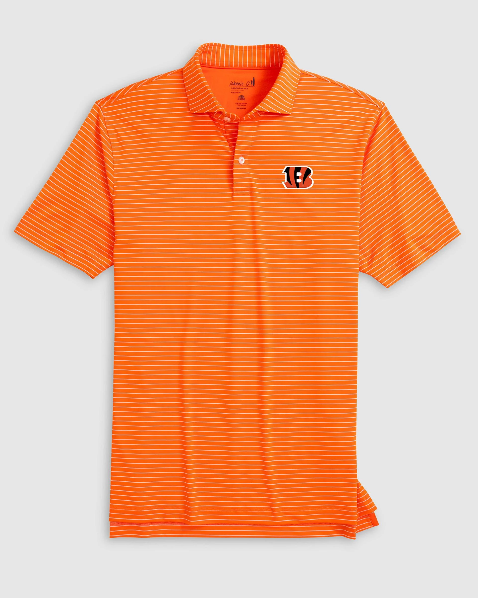 Cincinnati Bengals Beau Striped Performance Jersey Polo - Image 2
