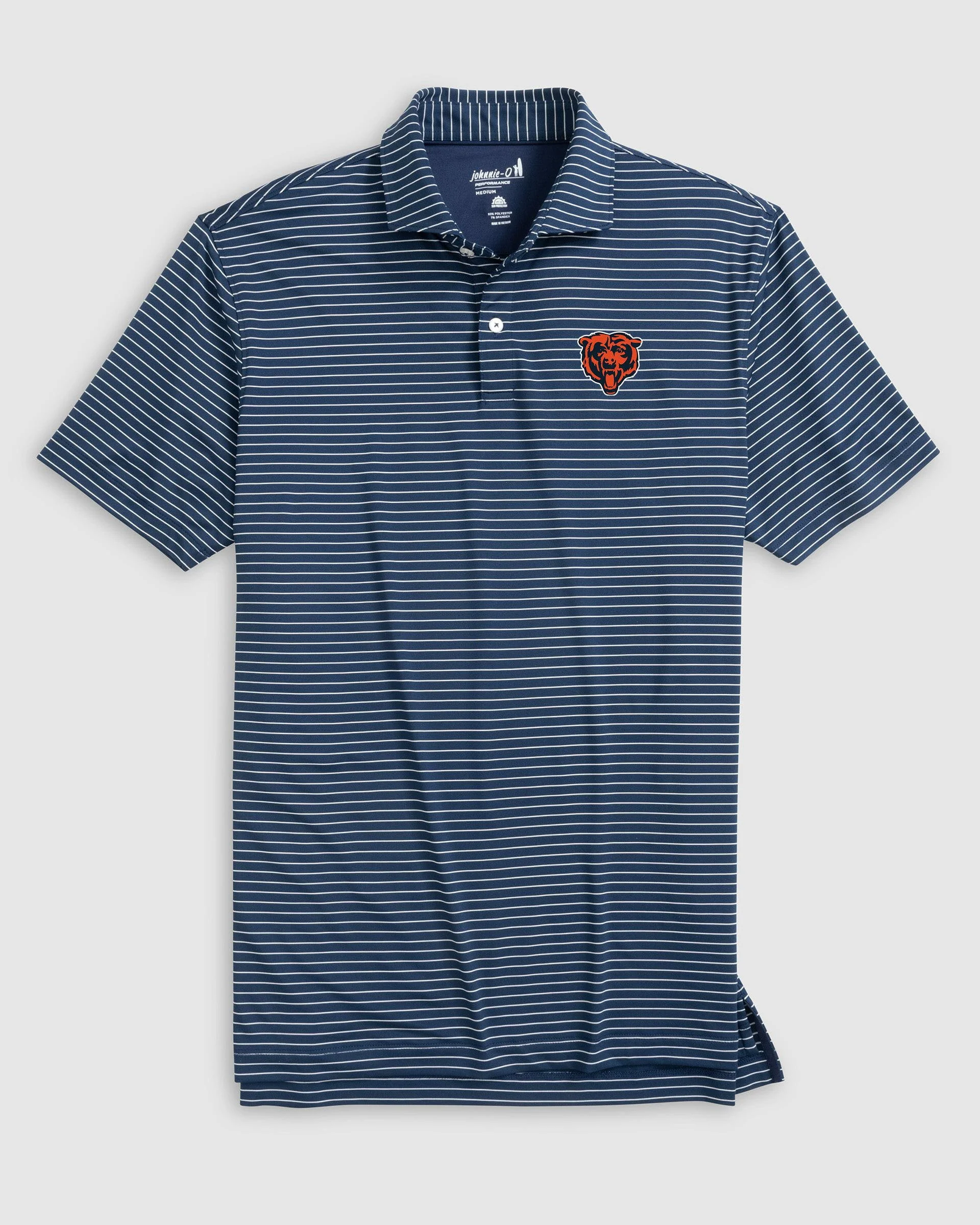 Chicago Bears Beau Striped Performance Jersey Polo - Image 3
