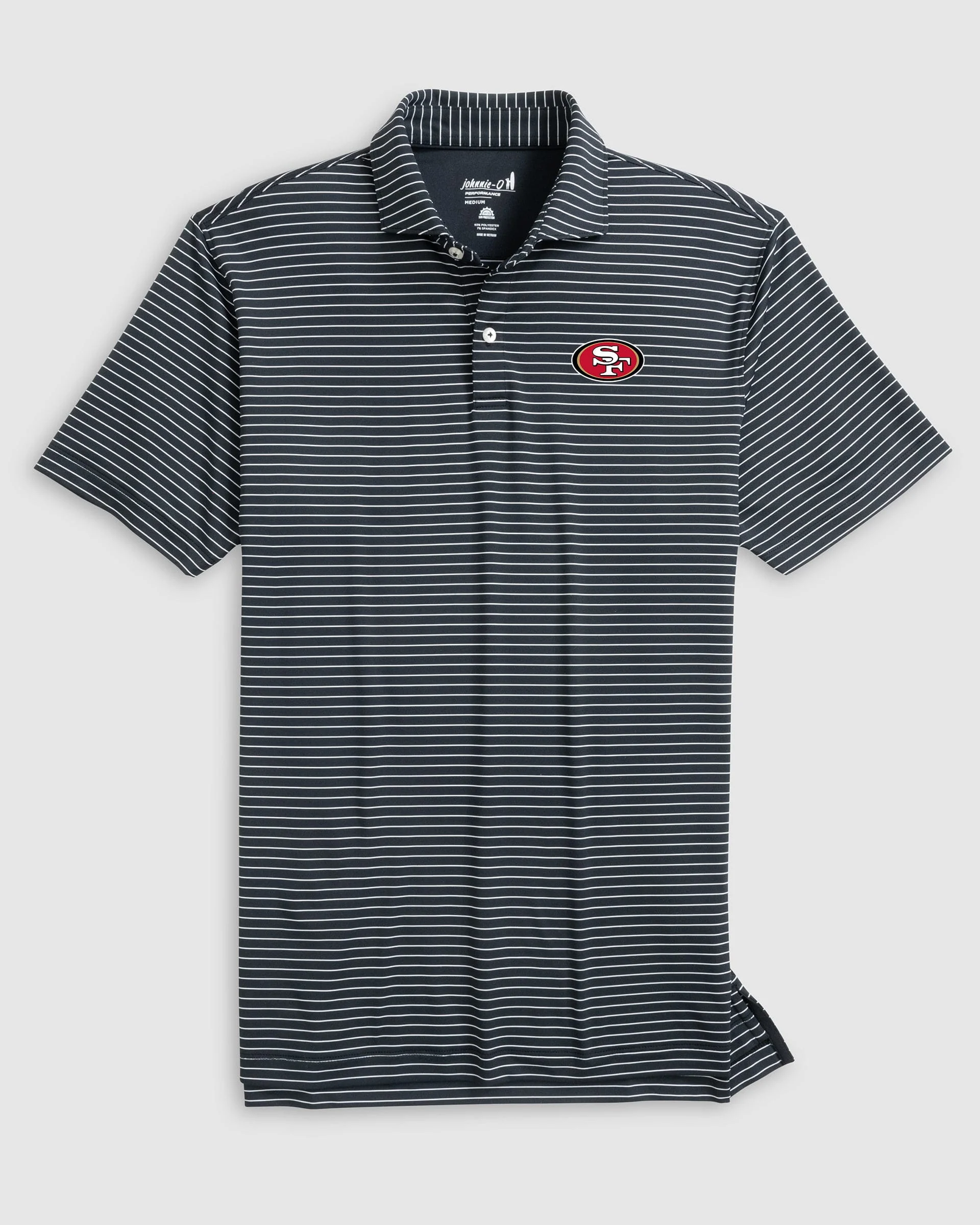 San Francisco 49ers Beau Striped Performance Jersey Polo