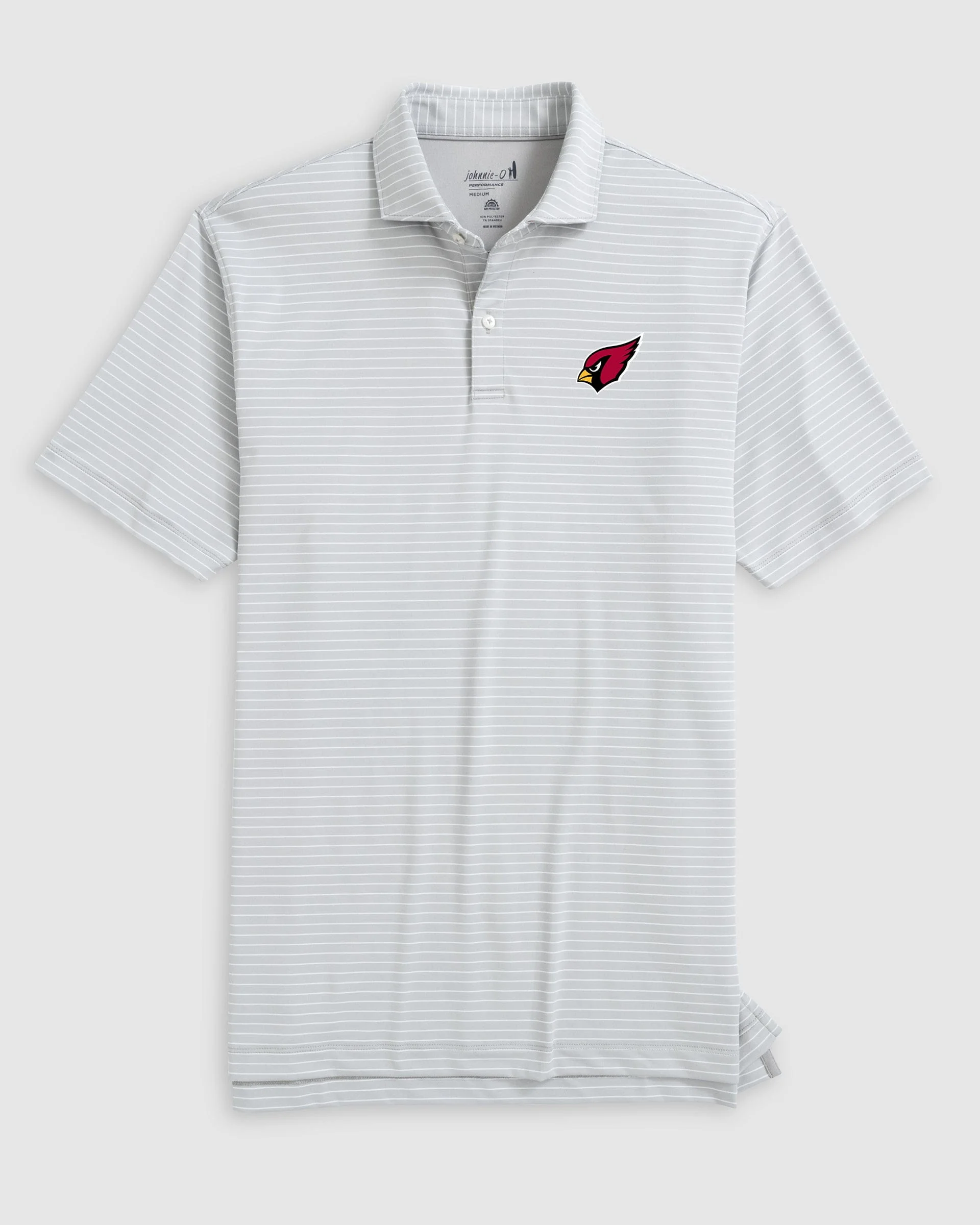 Arizona Cardinals Beau Striped Performance Jersey Polo - Image 3