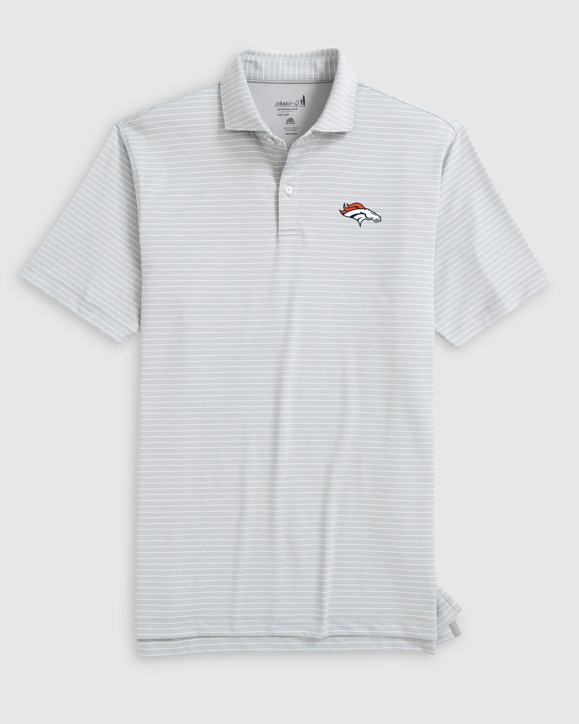 Denver Broncos Beau Striped Performance Jersey Polo - Image 3