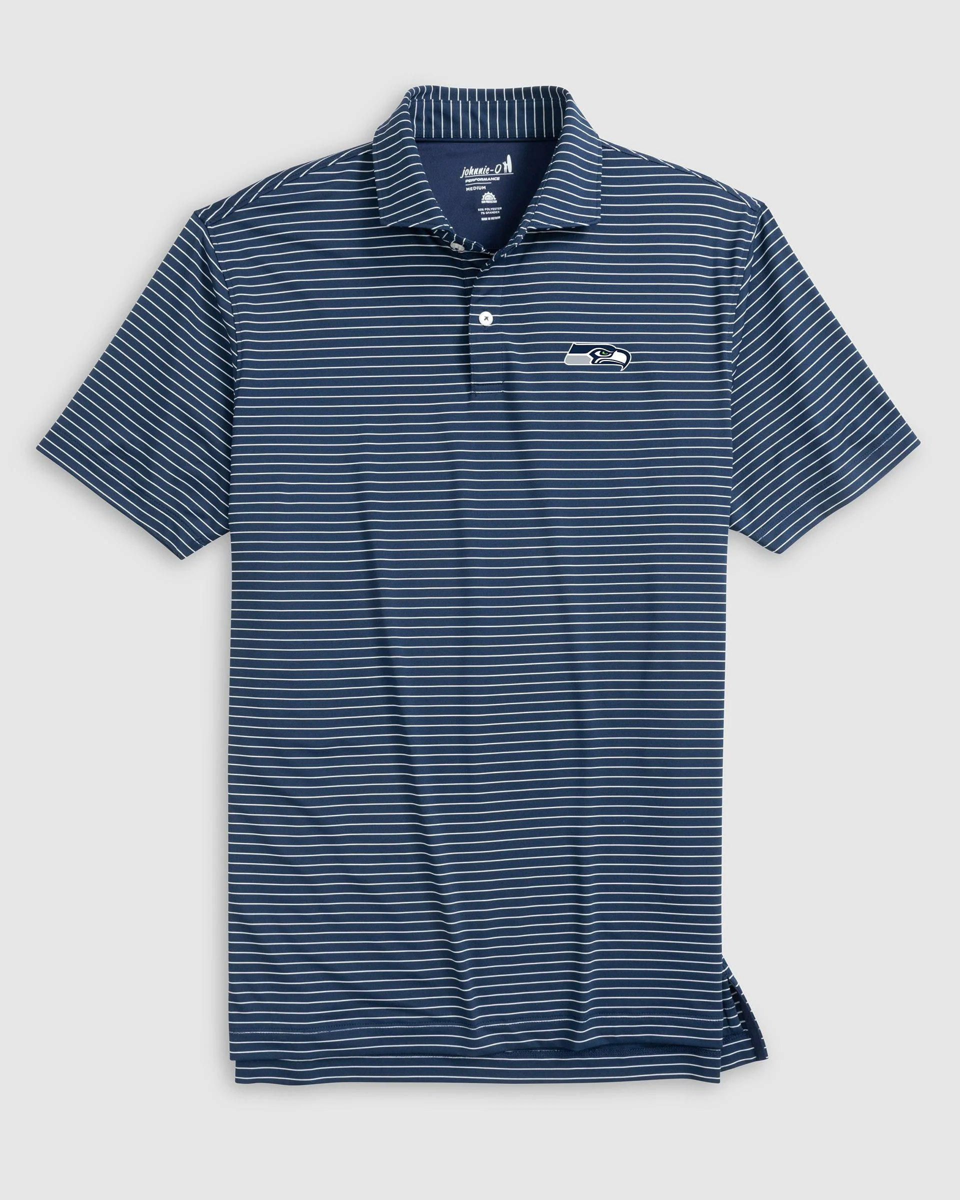 Seattle Seahawks Beau Striped Performance Jersey Polo