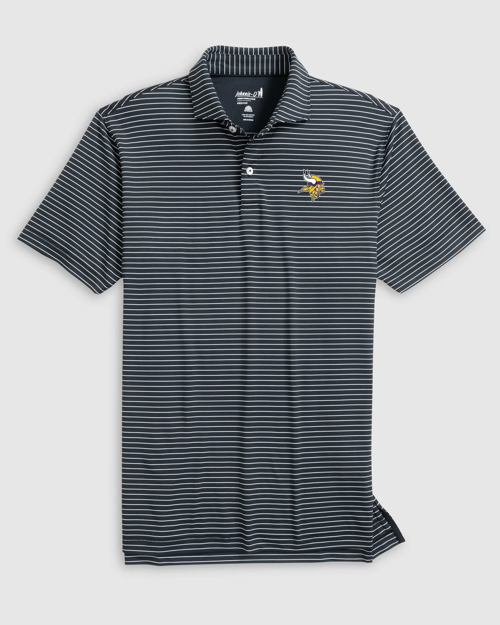 Minnesota Vikings Beau Striped Performance Jersey Polo