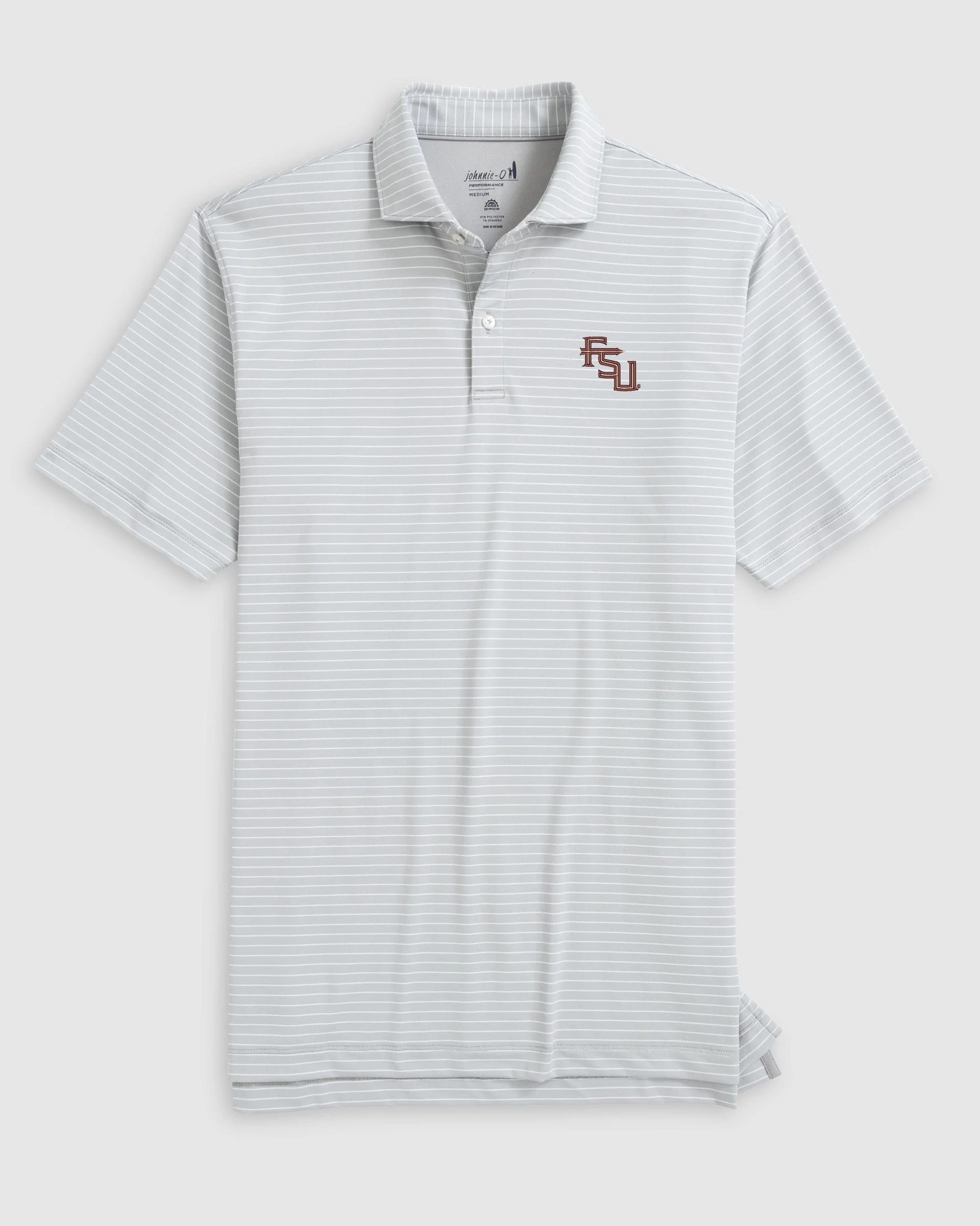 Florida State Beau Striped Performance Jersey Polo - Stacked Logo - Image 3