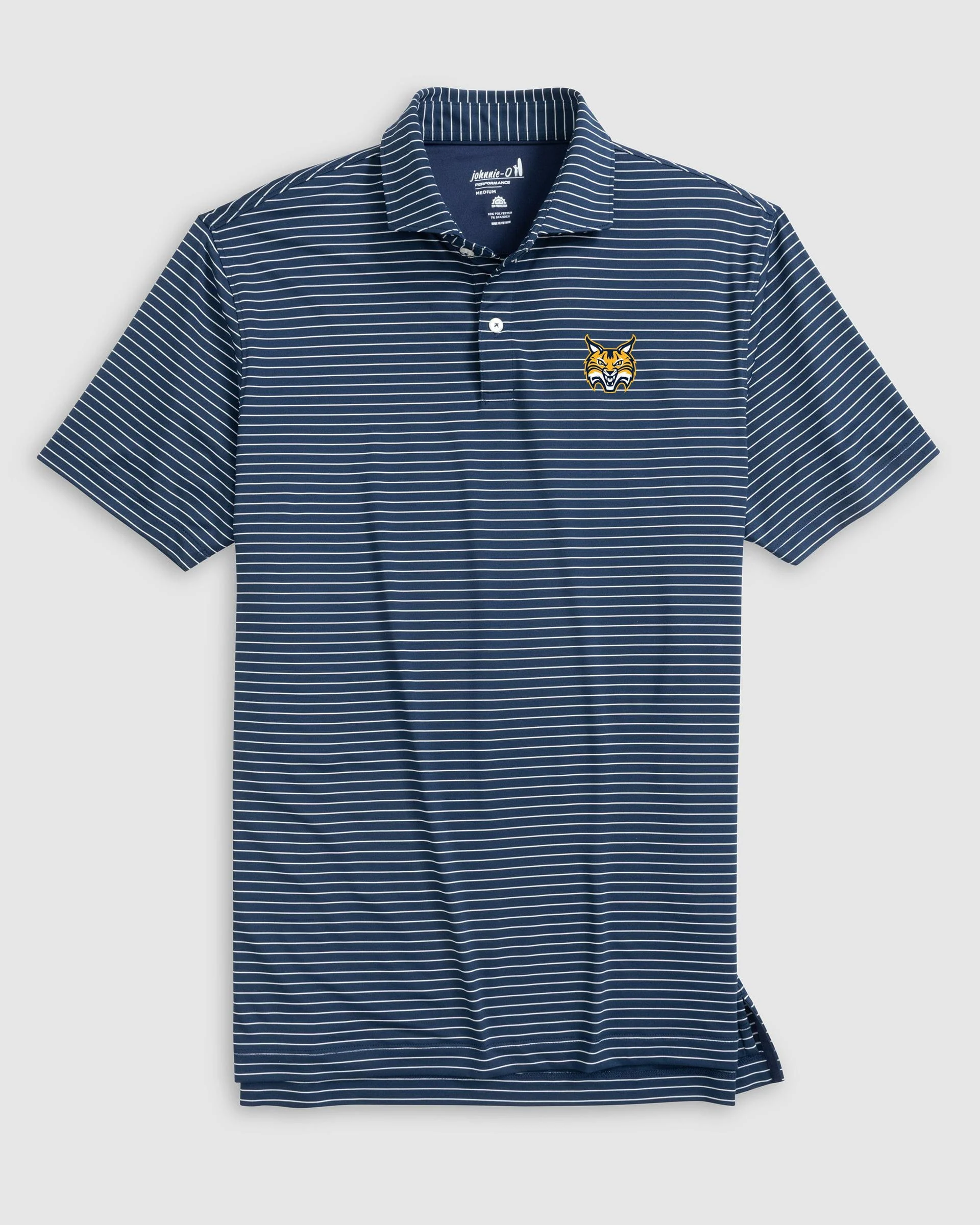 Quinnipiac Beau Striped Performance Jersey Polo - Image 2