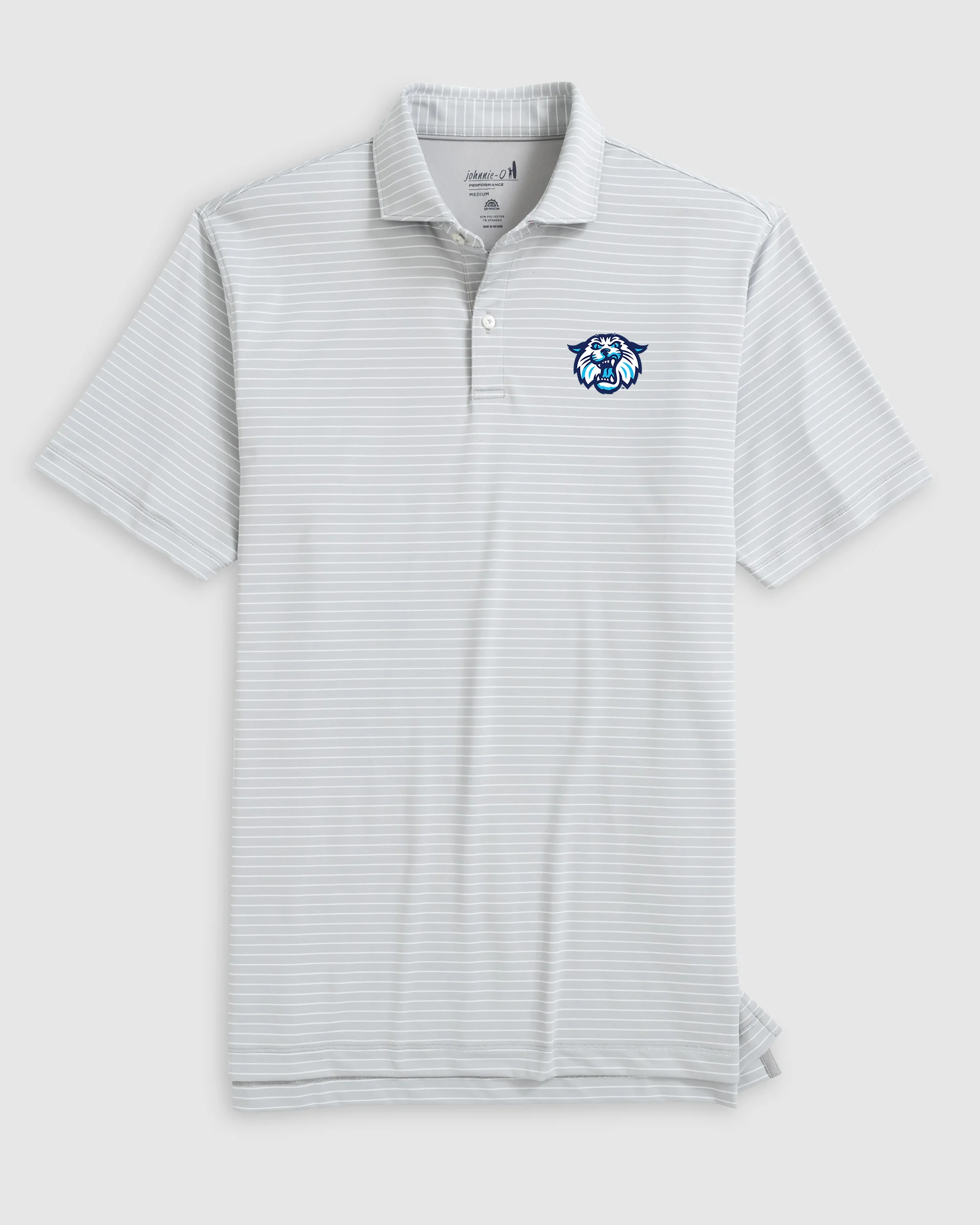 Villanova Beau Striped Performance Jersey Polo - Wildcat Logo - Image 4