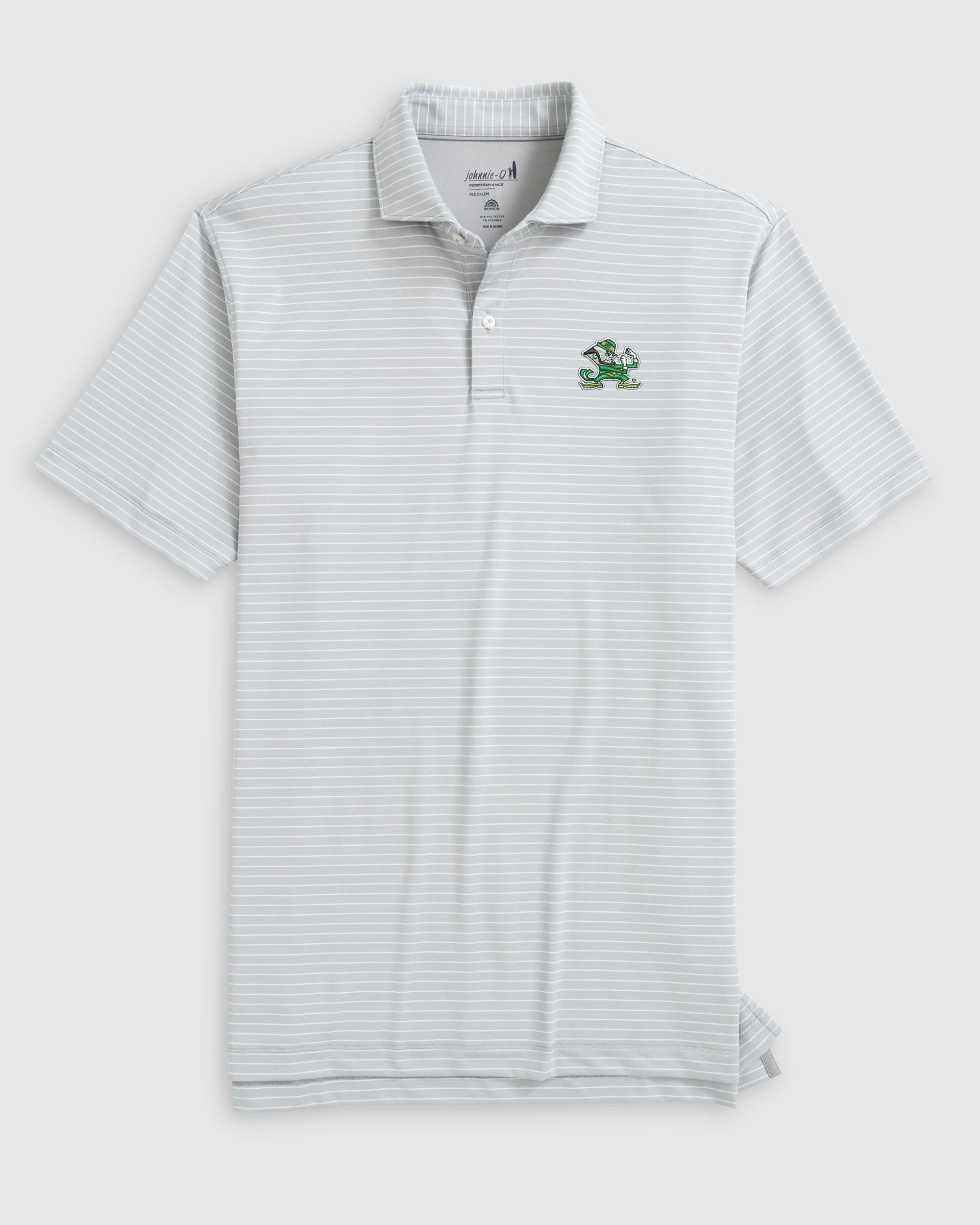 Notre Dame Beau Striped Performance Jersey Polo - Image 3