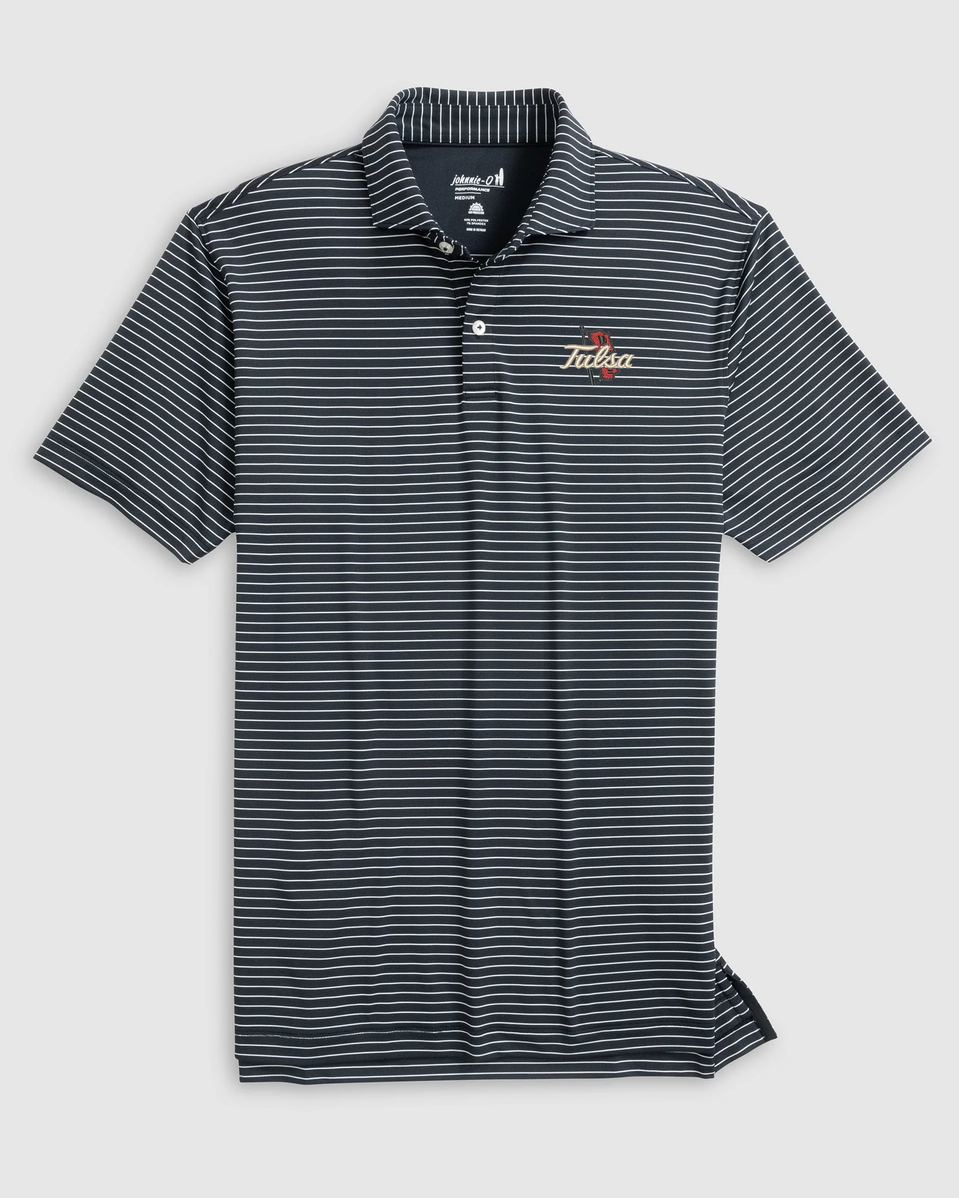 Tulsa Beau Striped Performance Jersey Polo