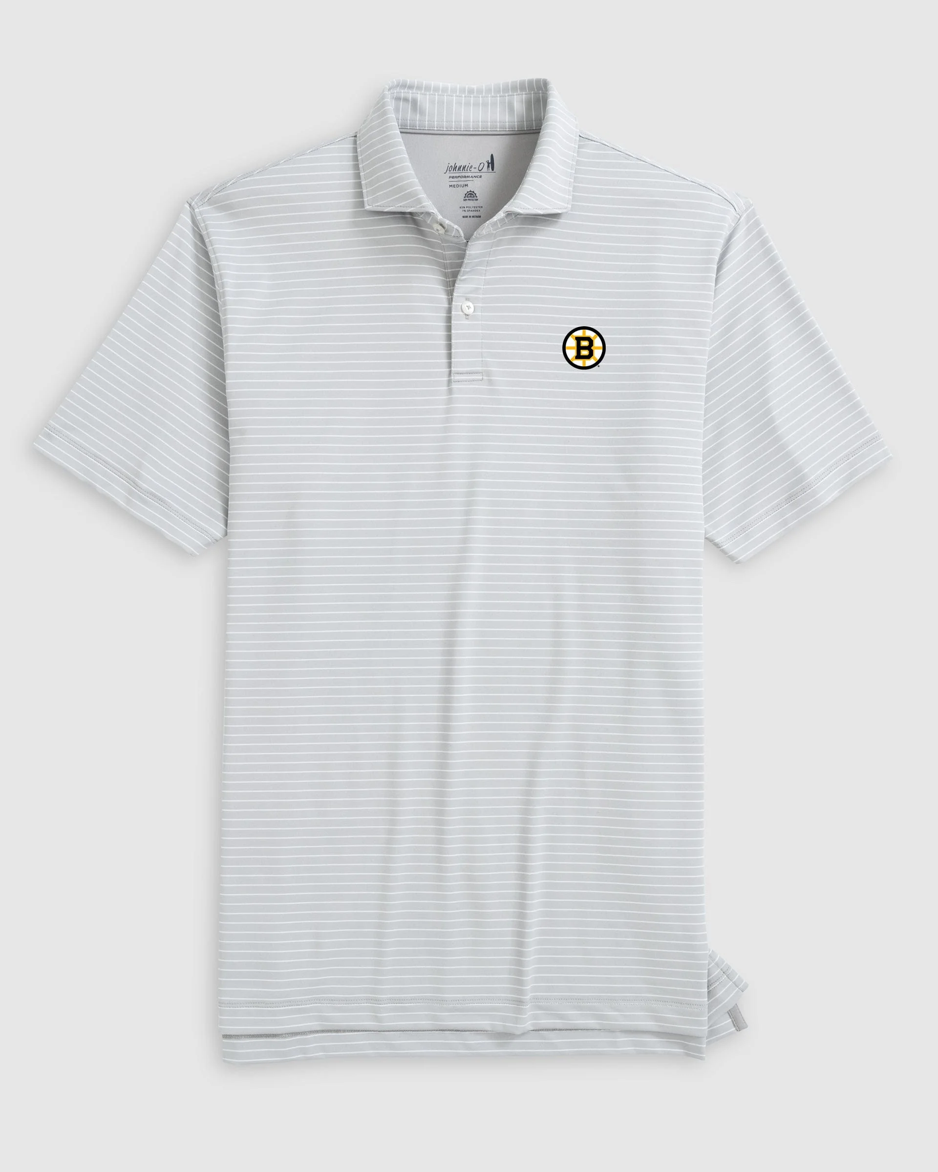 Boston Bruins Beau Striped Performance Jersey Polo - Image 2