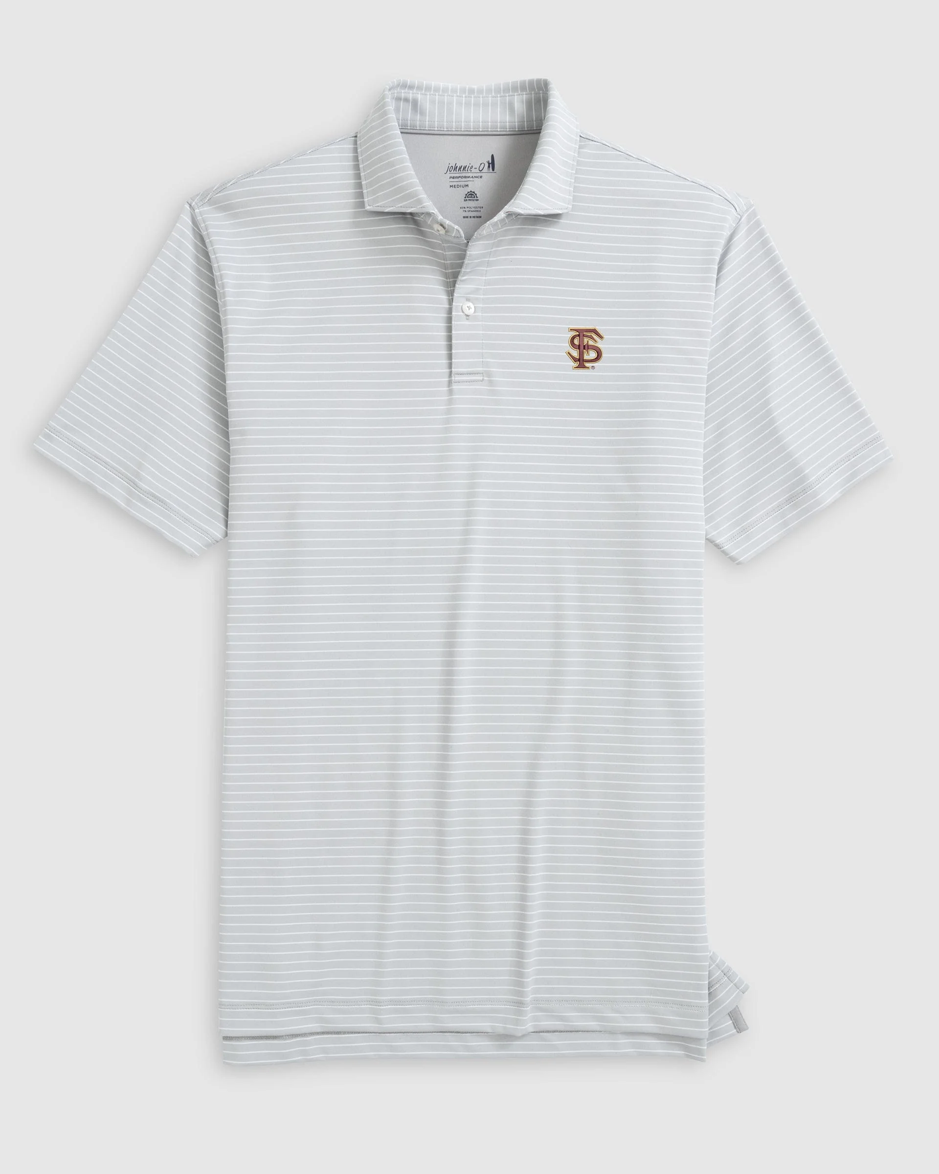 Florida State Beau Striped Performance Jersey Polo - Baseball Logo - Image 3