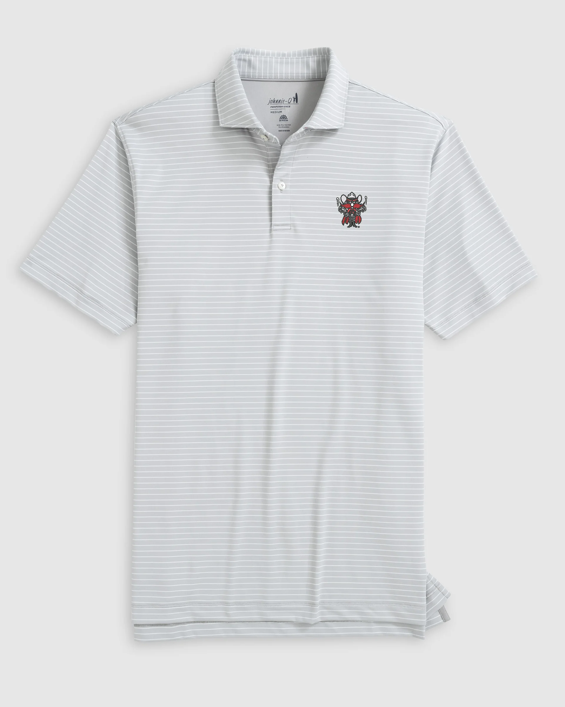 Texas Tech Beau Striped Performance Jersey Polo - Red Raider Logo - Image 3