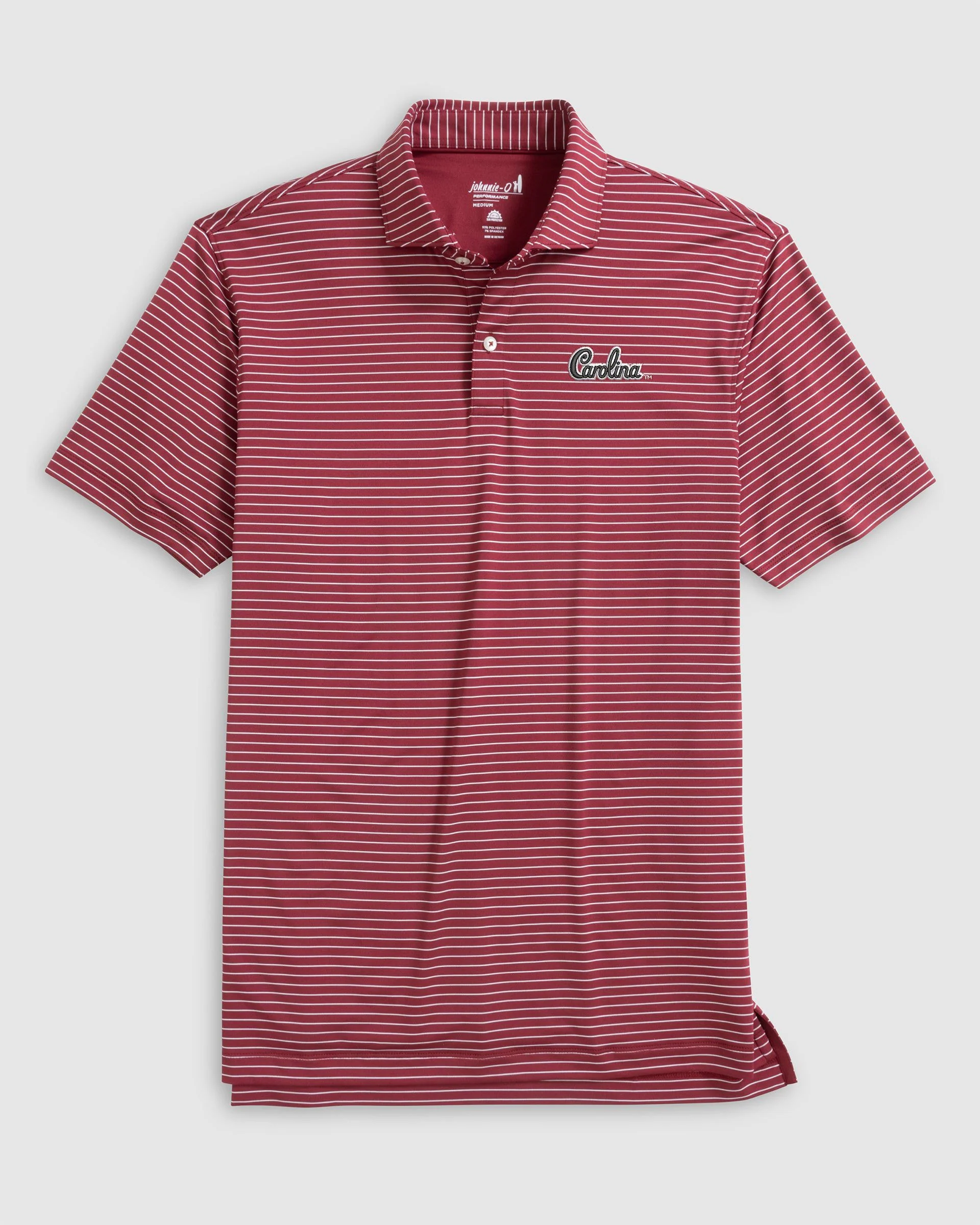 South Carolina Beau Striped Performance Jersey Polo - Script Logo - Image 2