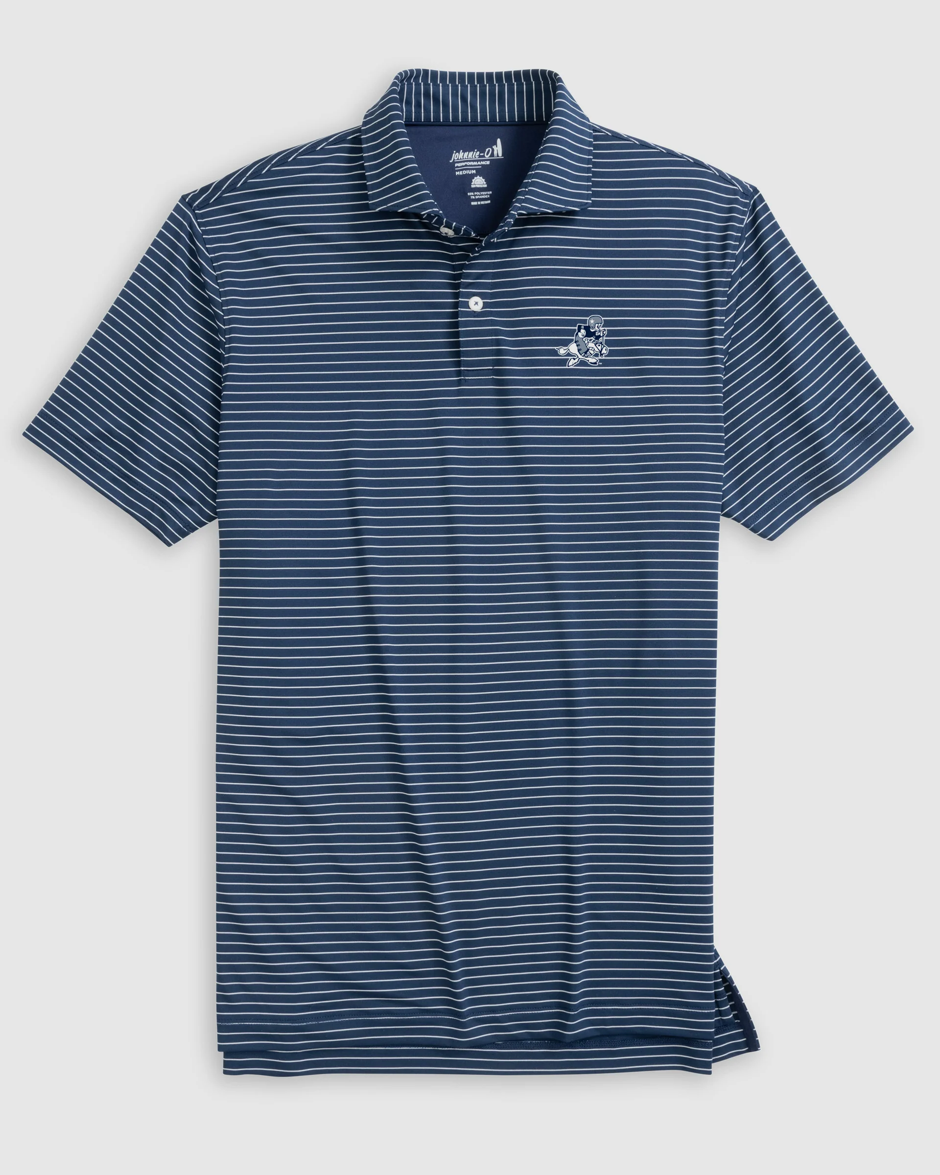 Dallas Cowboys Beau Striped Performance Jersey Polo - Classic Logo