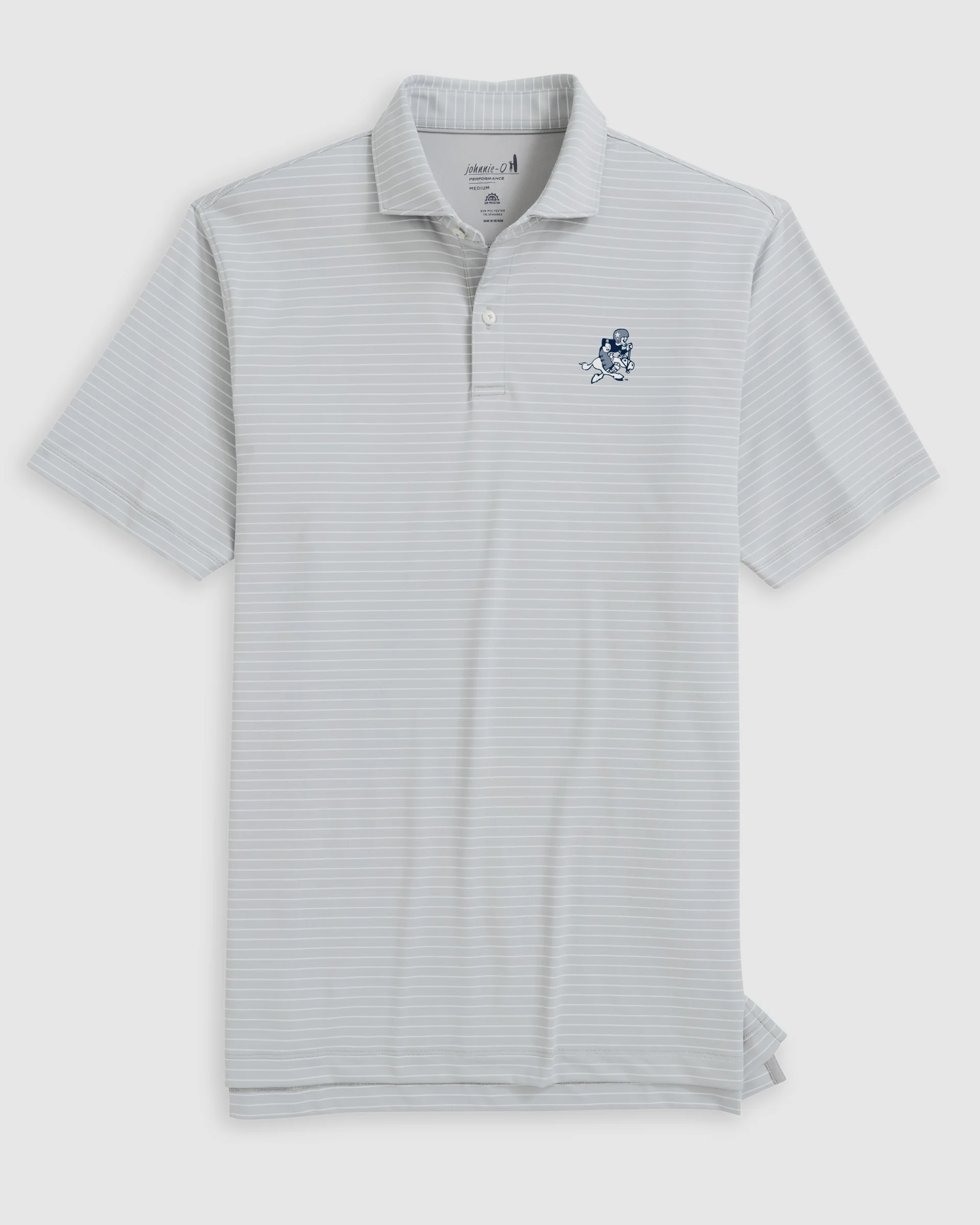 Dallas Cowboys Beau Striped Performance Jersey Polo - Classic Logo - Image 2
