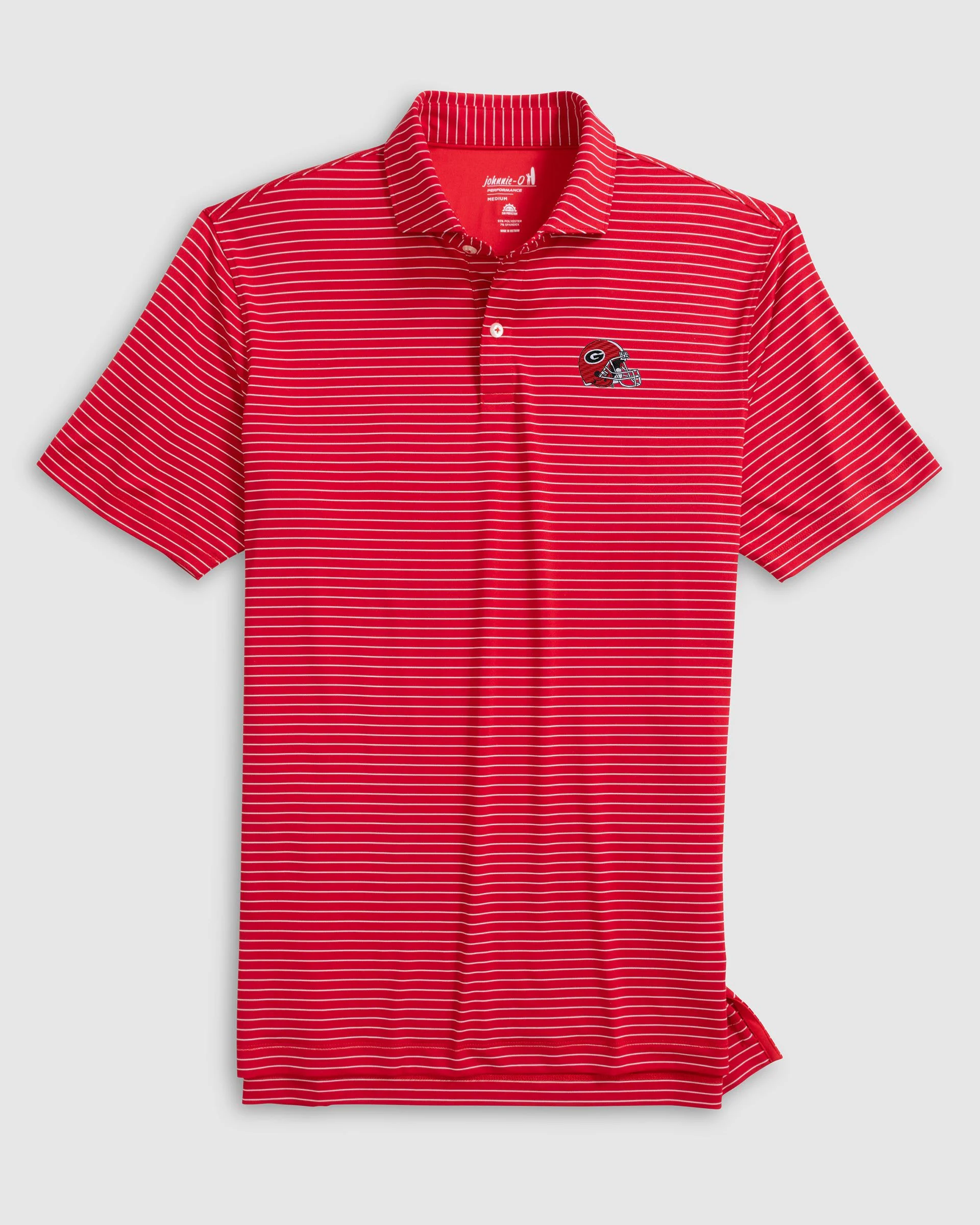Georgia Beau Striped Performance Jersey Polo - Helmet Logo - Image 2