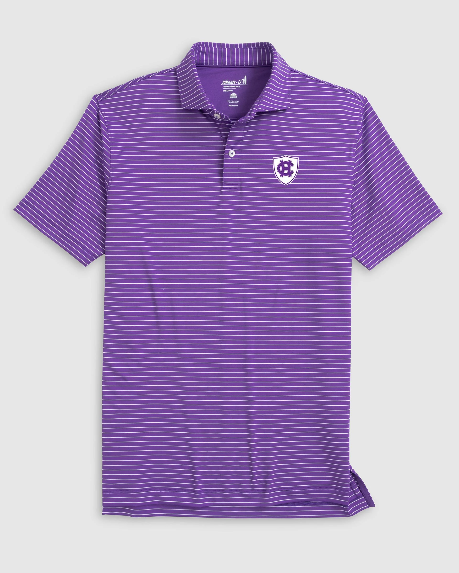 Holycross Beau Striped Performance Jersey Polo - Image 2