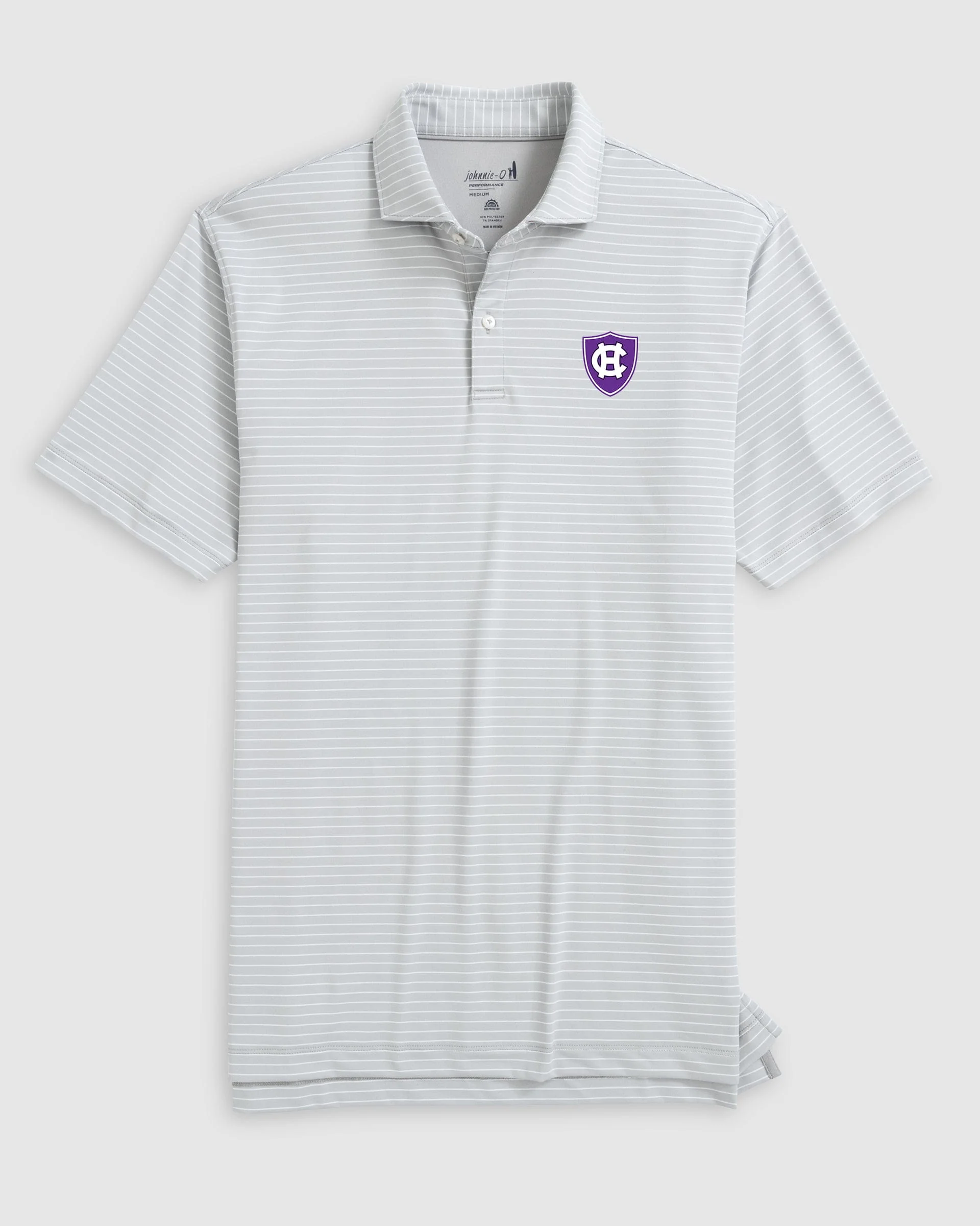 Holycross Beau Striped Performance Jersey Polo - Image 3