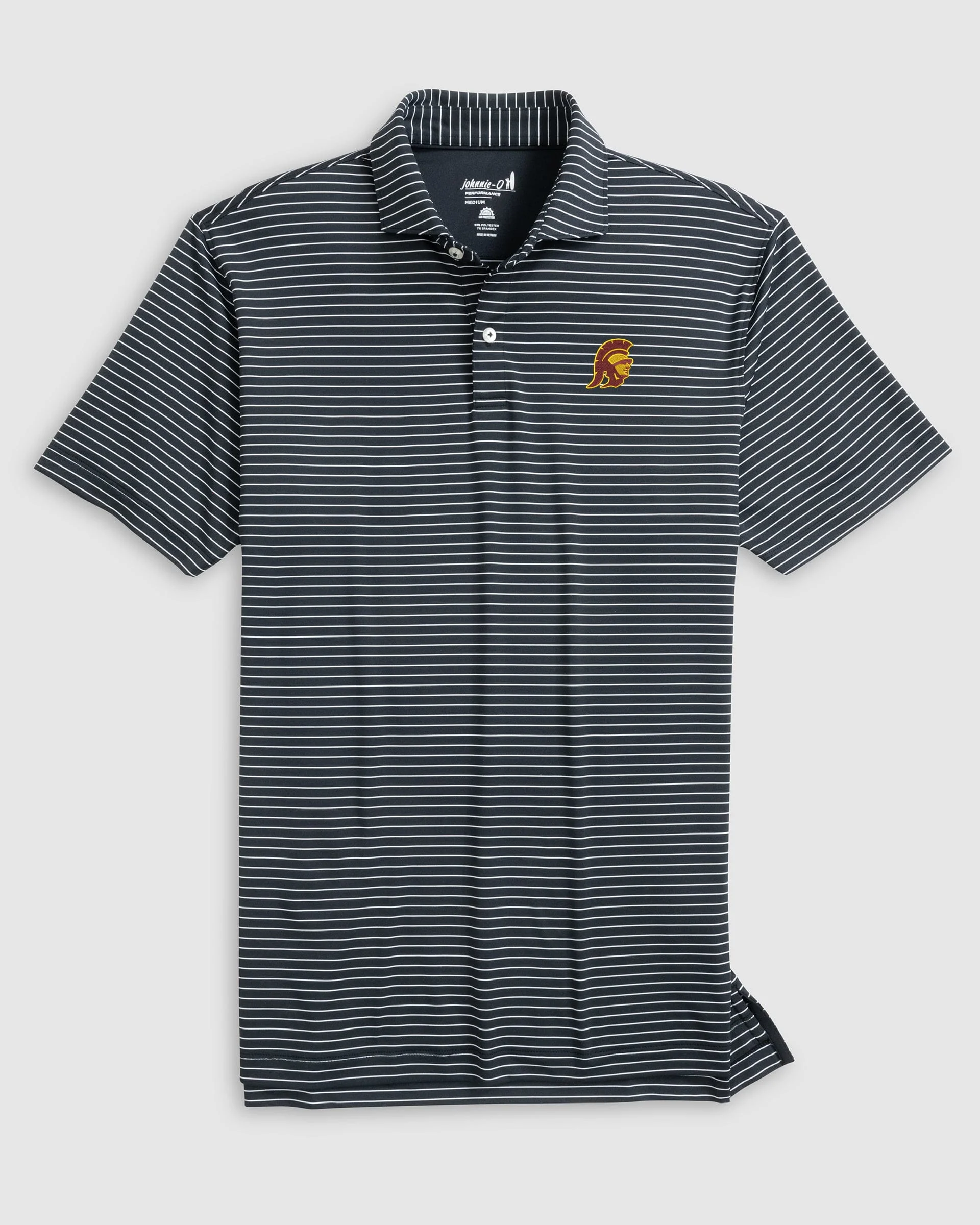 Southern California Beau Striped Performance Jersey Polo - Trojan Logo