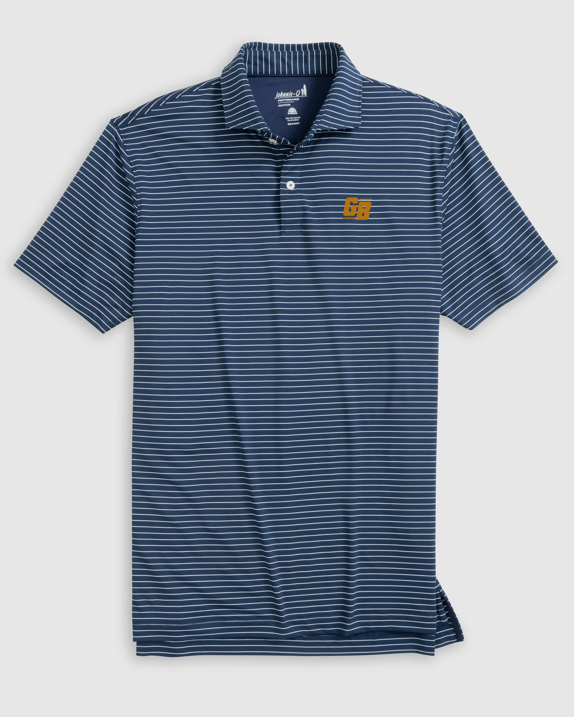 Green Bay Packers Beau Striped Performance Jersey Polo - Classic Logo