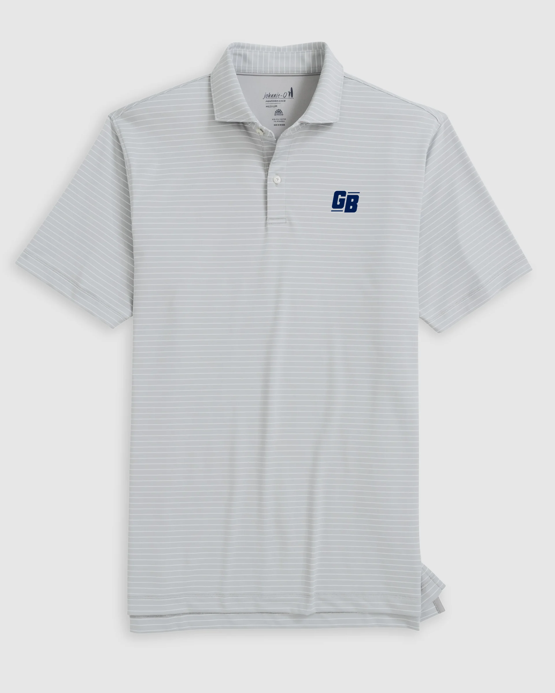 Green Bay Packers Beau Striped Performance Jersey Polo - Classic Logo - Image 2