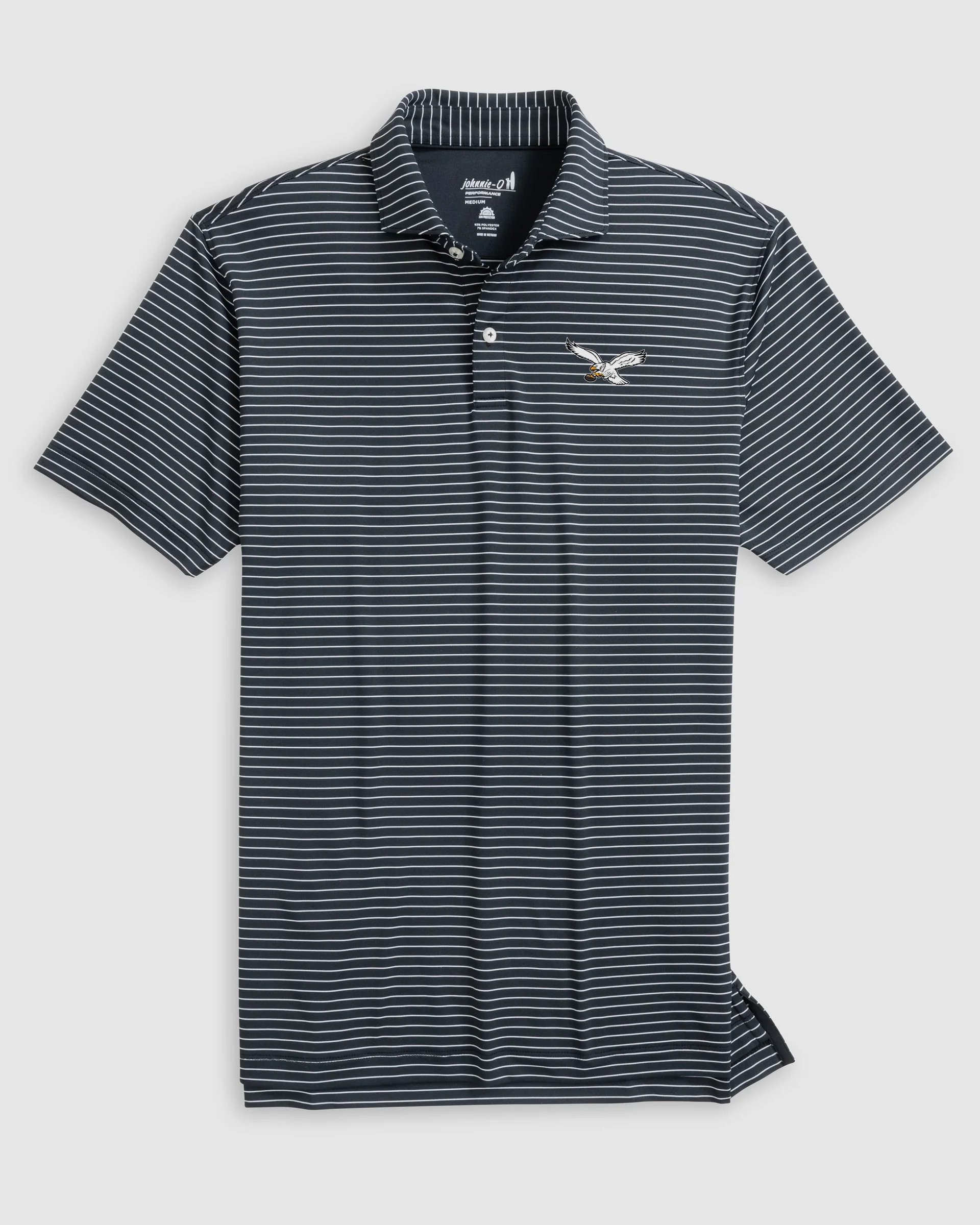 Philadelphia Eagles Beau Striped Performance Jersey Polo - Classic Logo